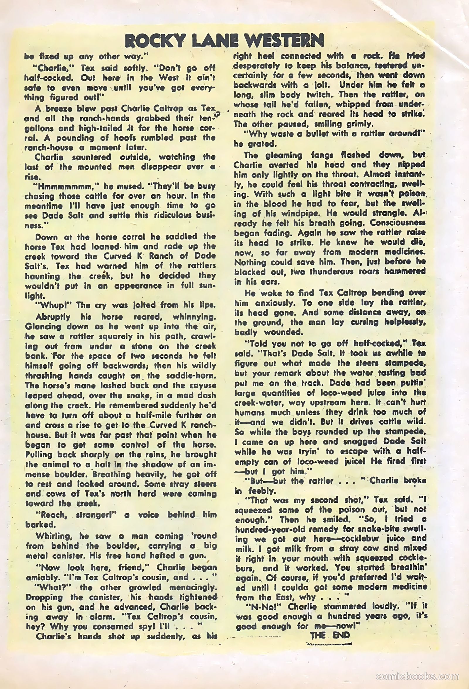 Rocky Lane Western #57 (1954) — page 17 of 36
