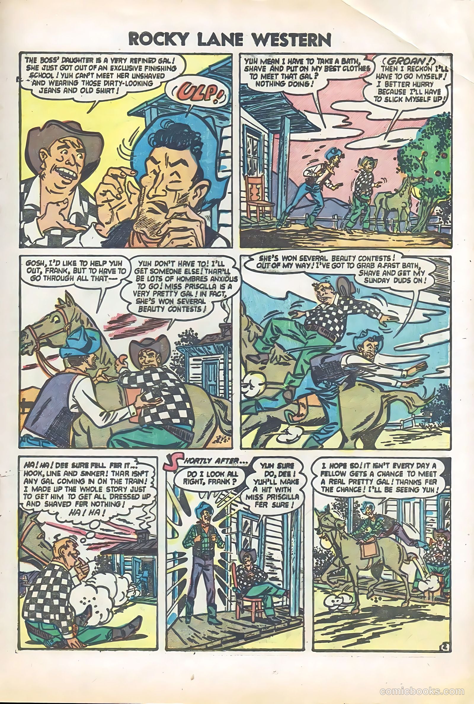 Rocky Lane Western #57 (1954) — page 19 of 36