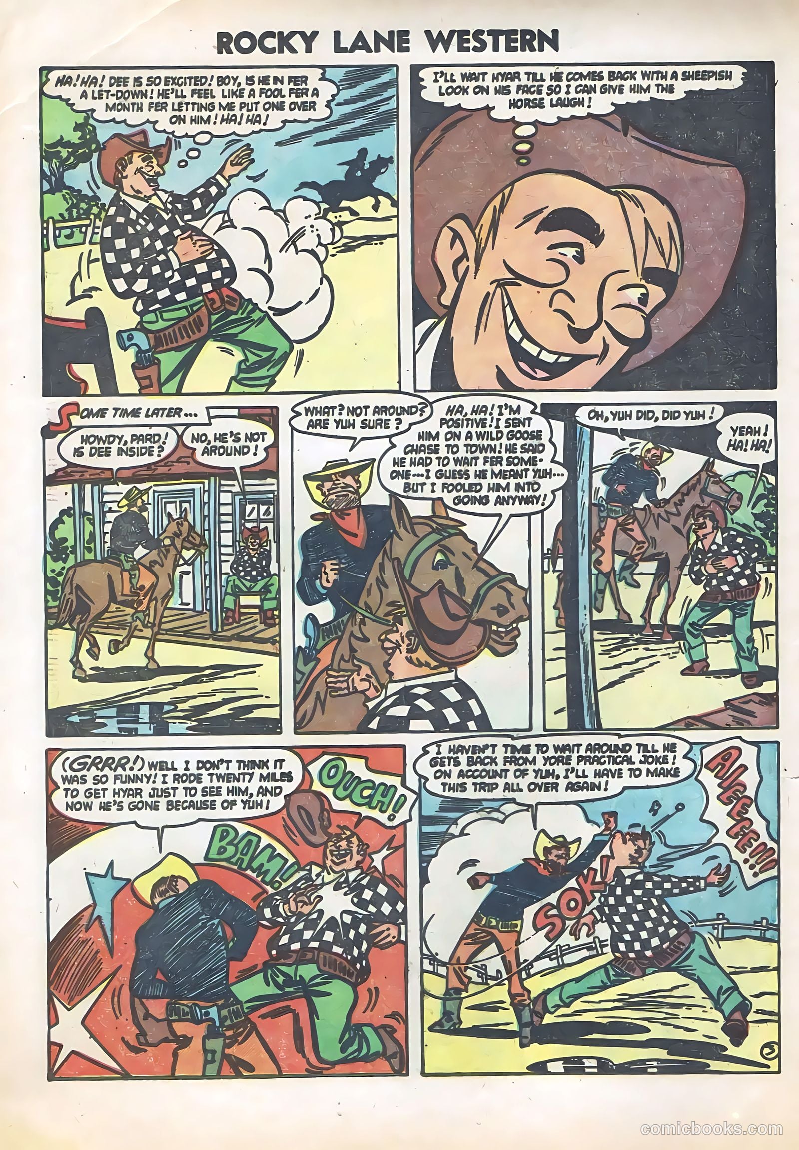 Rocky Lane Western #57 (1954) — page 20 of 36