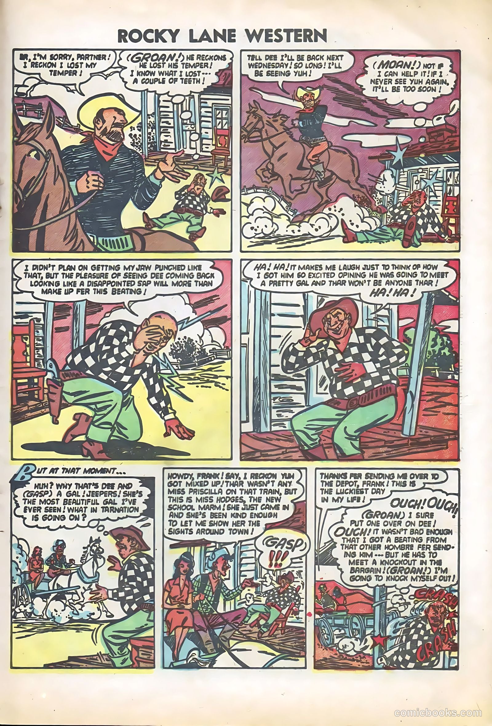 Rocky Lane Western #57 (1954) — page 21 of 36