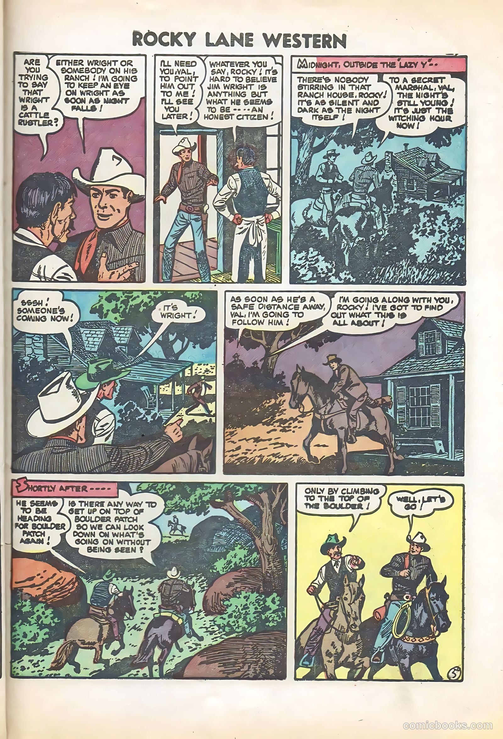 Rocky Lane Western #57 (1954) — page 27 of 36