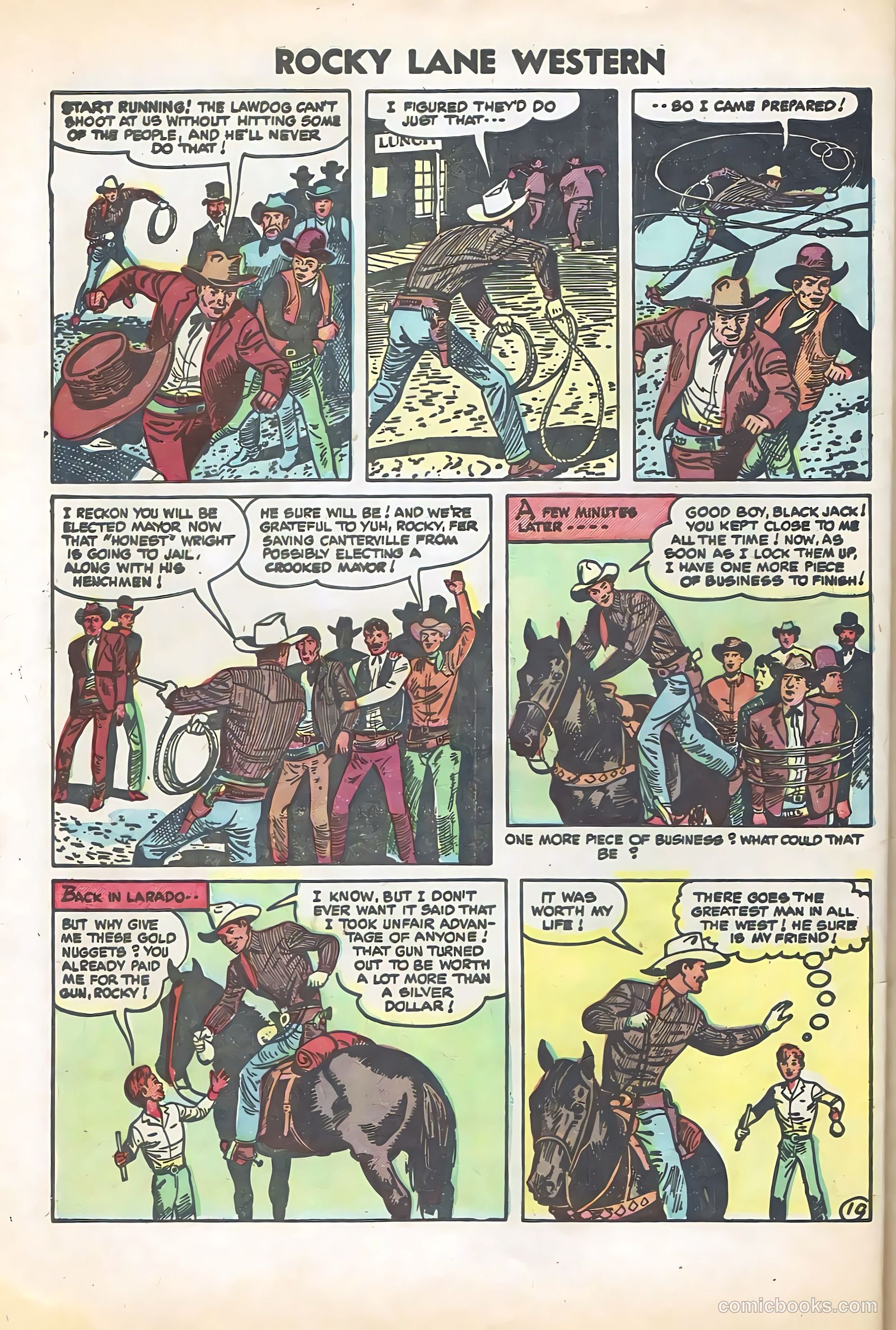 Rocky Lane Western #57 (1954) — page 32 of 36