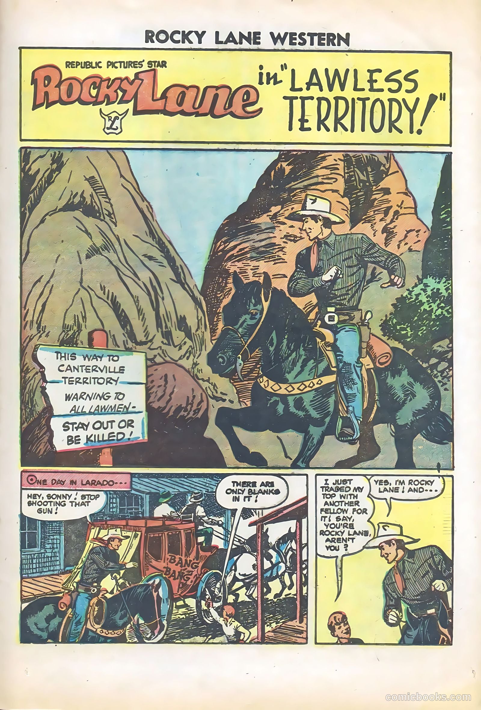 Rocky Lane Western #57 (1950) — page 23 of 36