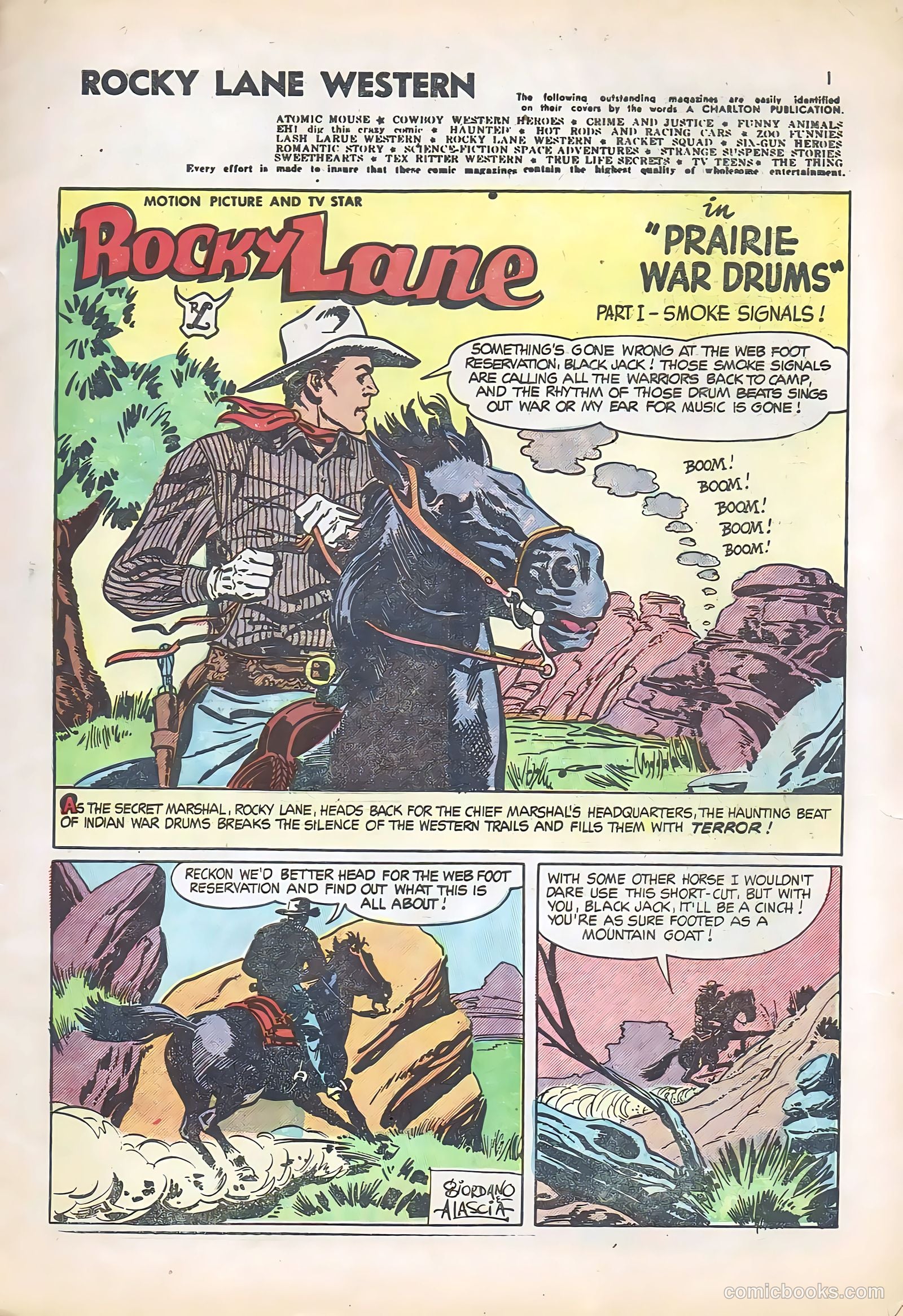 Rocky Lane Western #61 (1951) — page 3 of 36
