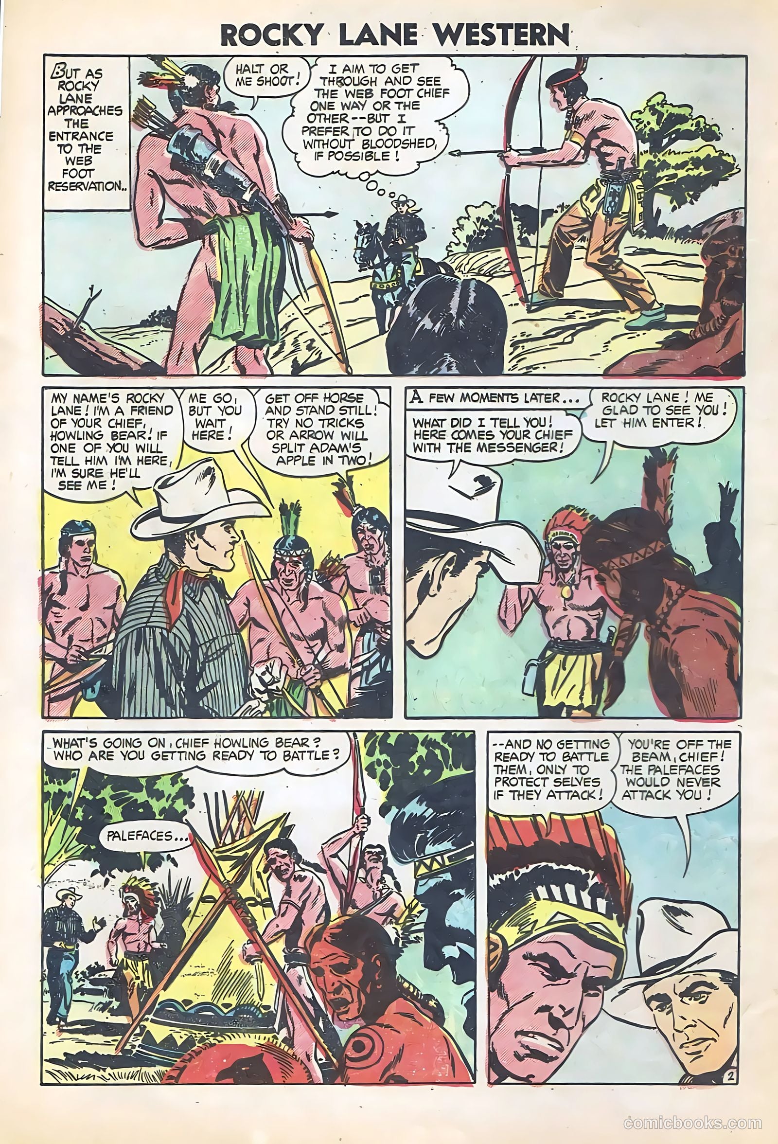 Rocky Lane Western #61 (1954) — page 4 of 36