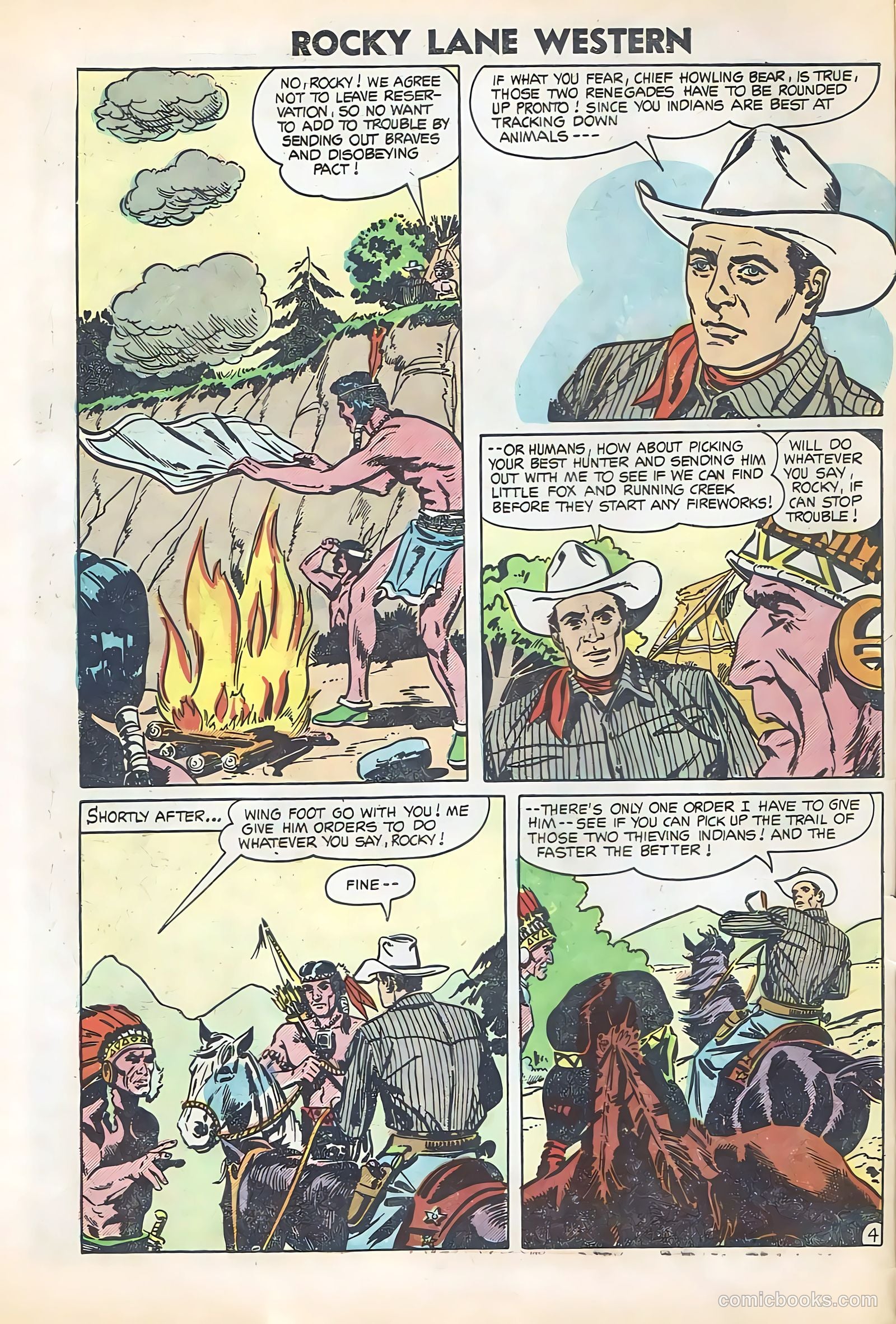 Rocky Lane Western #61 (1954) — page 6 of 36