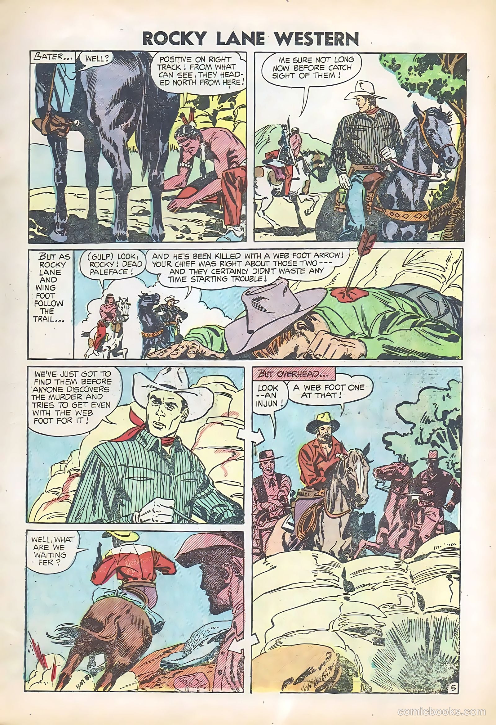 Rocky Lane Western #61 (1954) — page 7 of 36