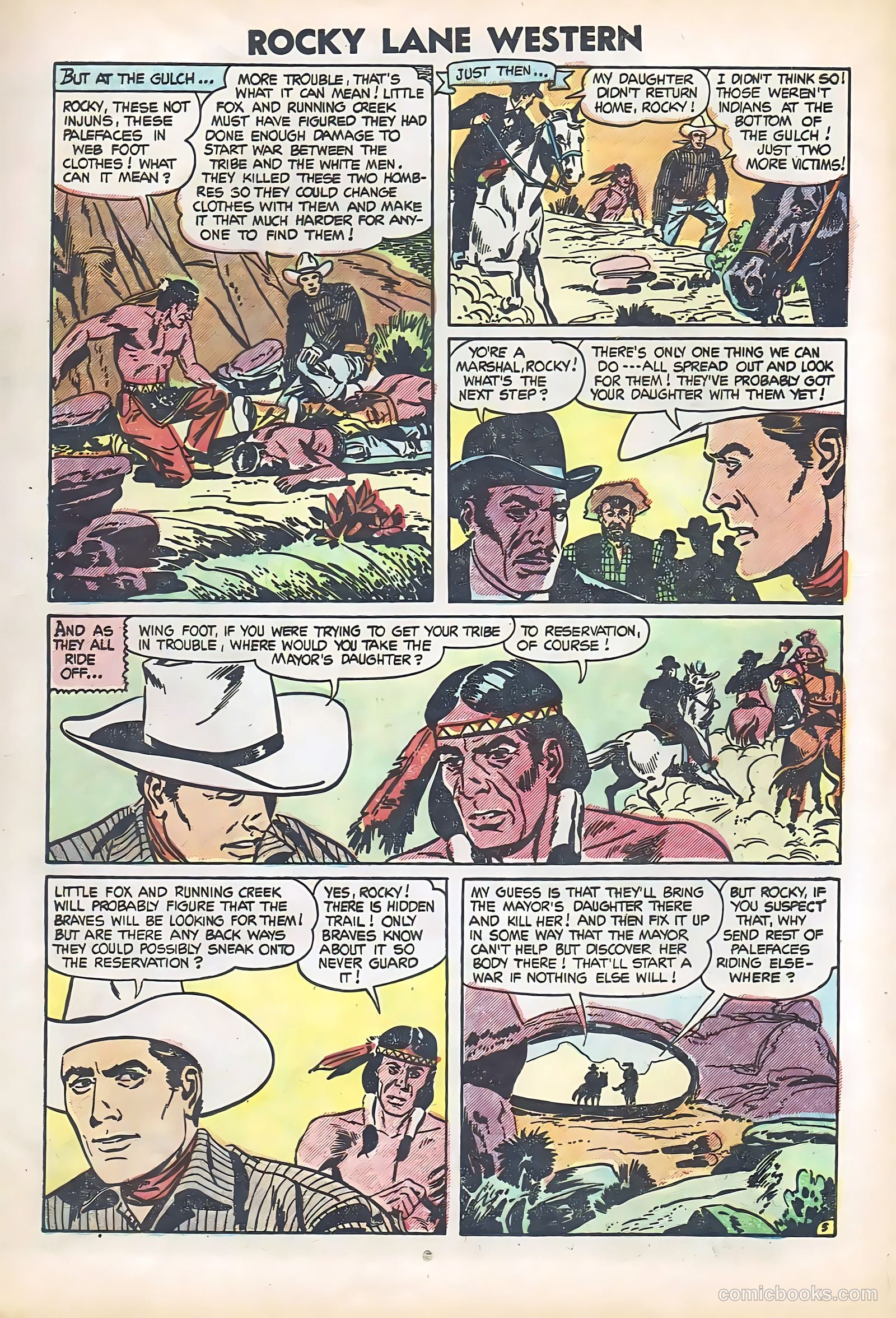 Rocky Lane Western #61 (1954) — page 13 of 36
