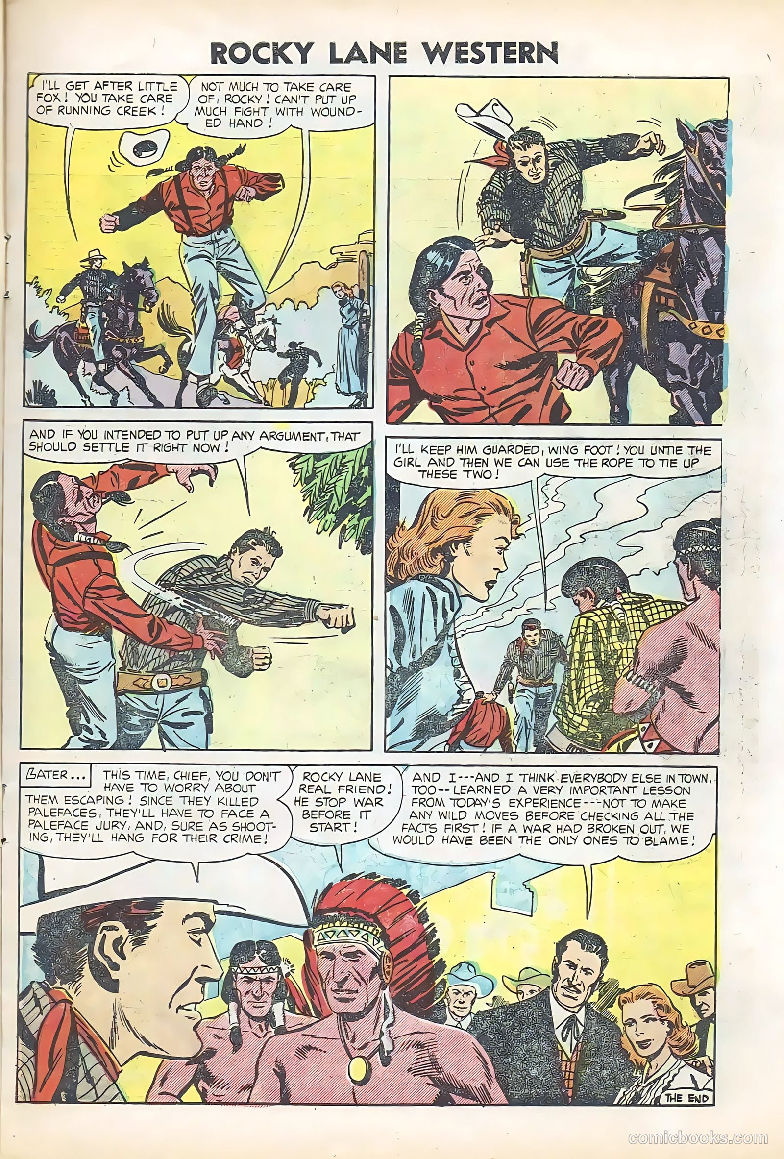 Rocky Lane Western #61 (1954) — page 15 of 36