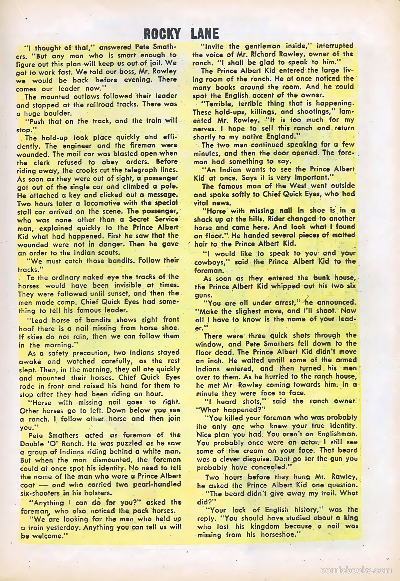 Rocky Lane Western #61 (1954) — page 19 of 36