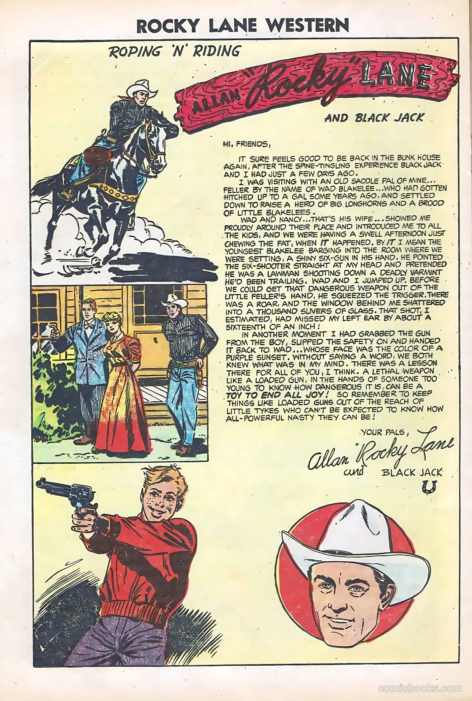 Rocky Lane Western #61 (1954) — page 20 of 36