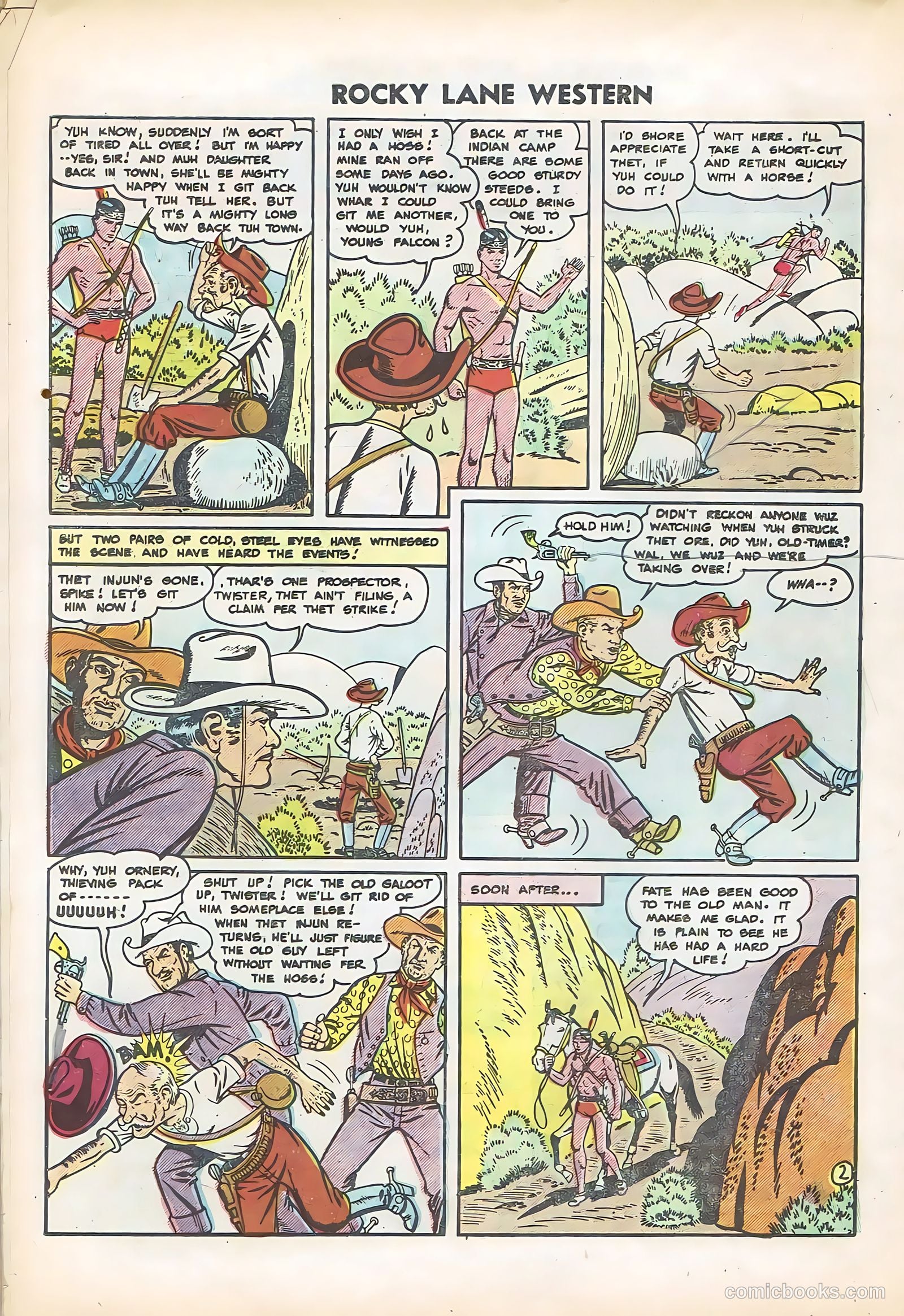 Rocky Lane Western #61 (1954) — page 22 of 36