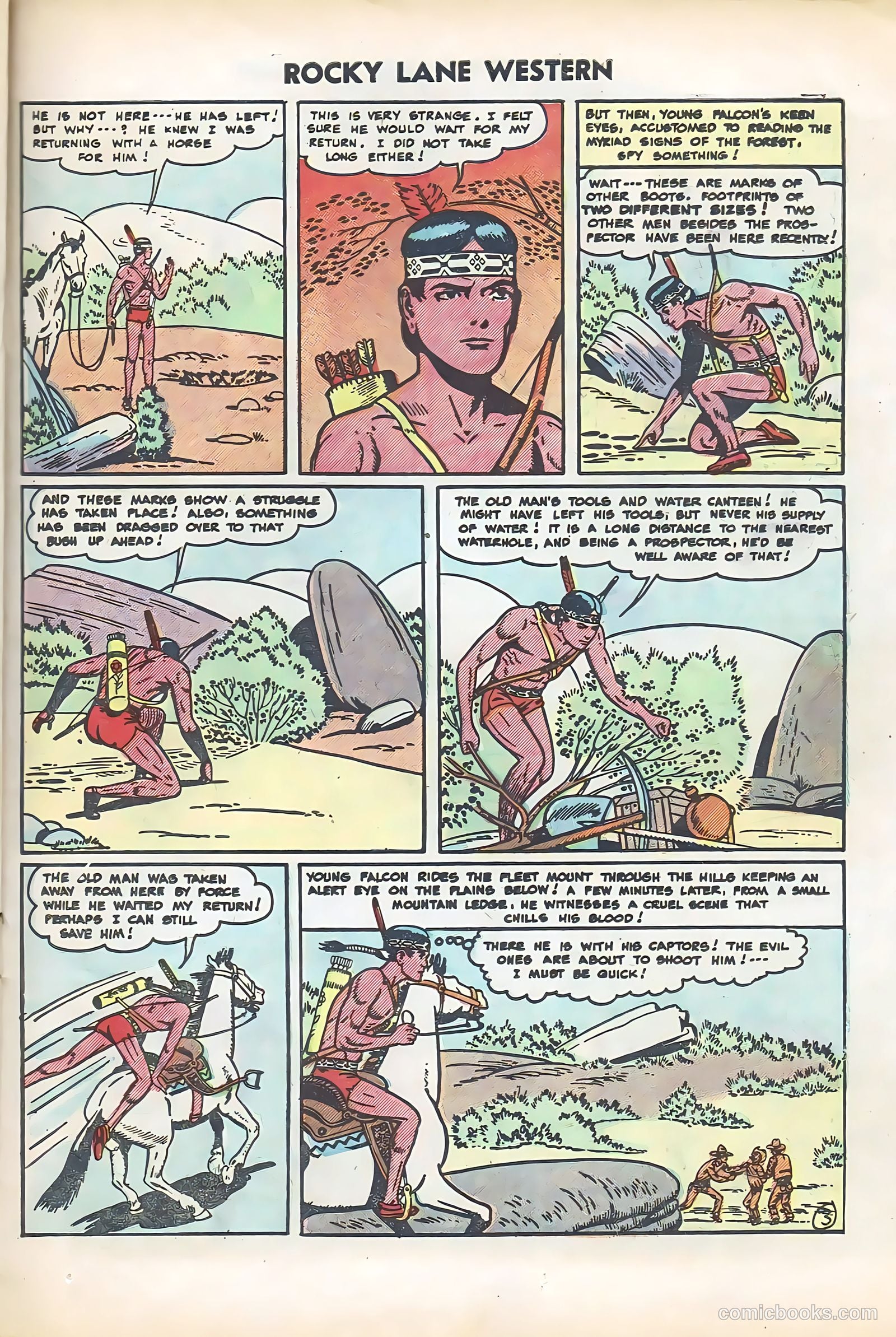 Rocky Lane Western #61 (1954) — page 23 of 36