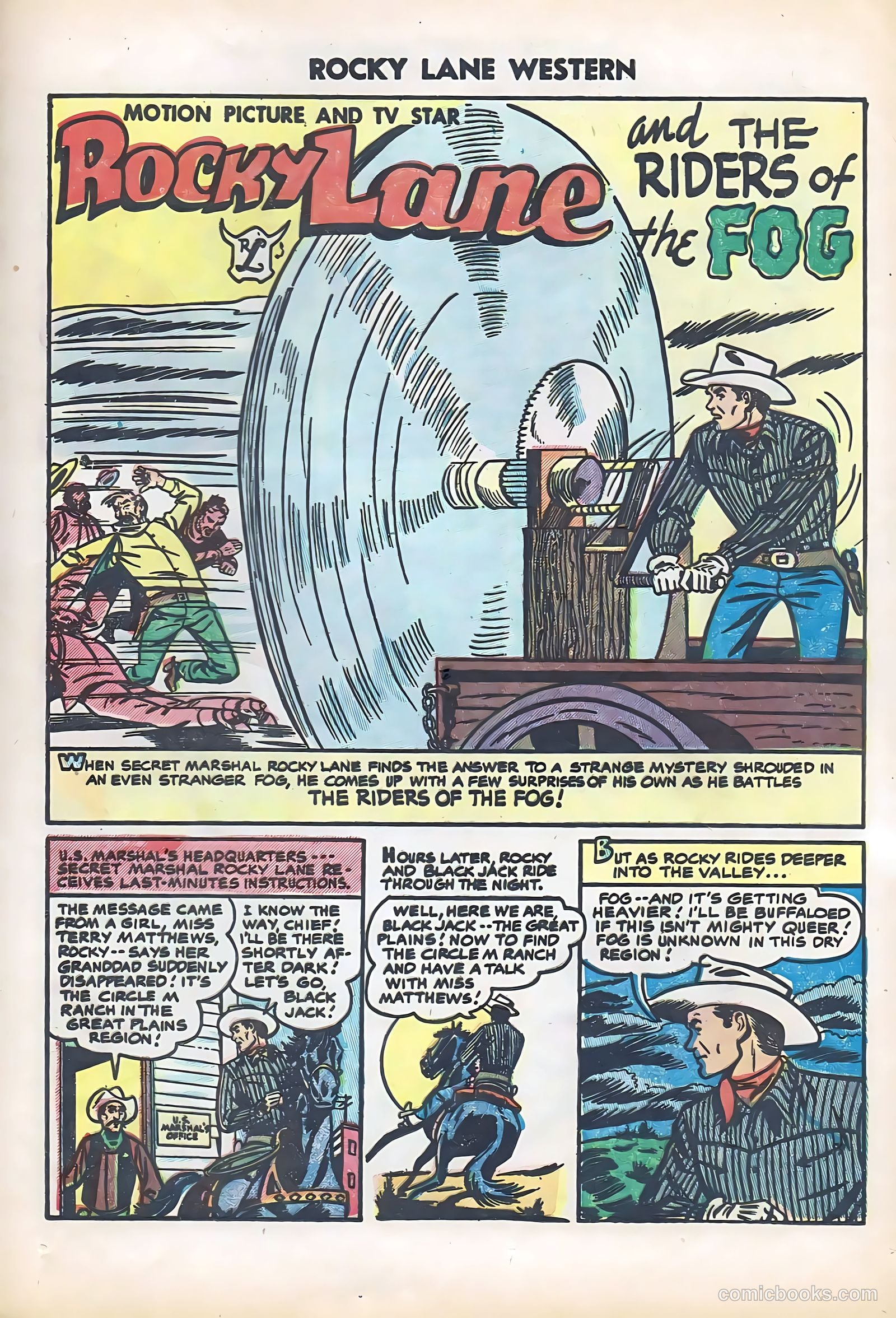 Rocky Lane Western #61 (1954) — page 25 of 36