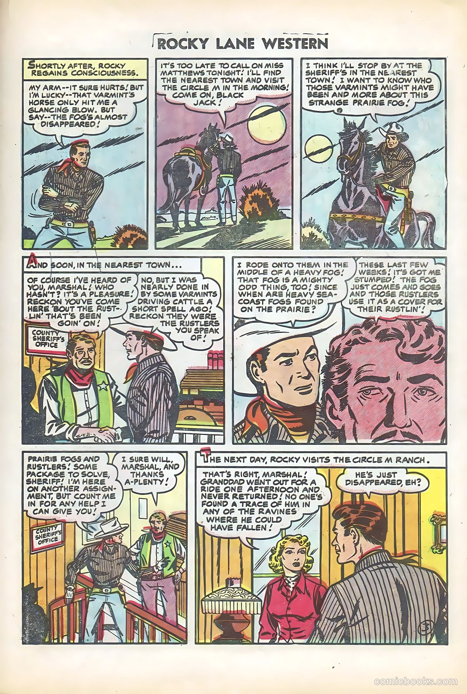 Rocky Lane Western #61 (1954) — page 27 of 36