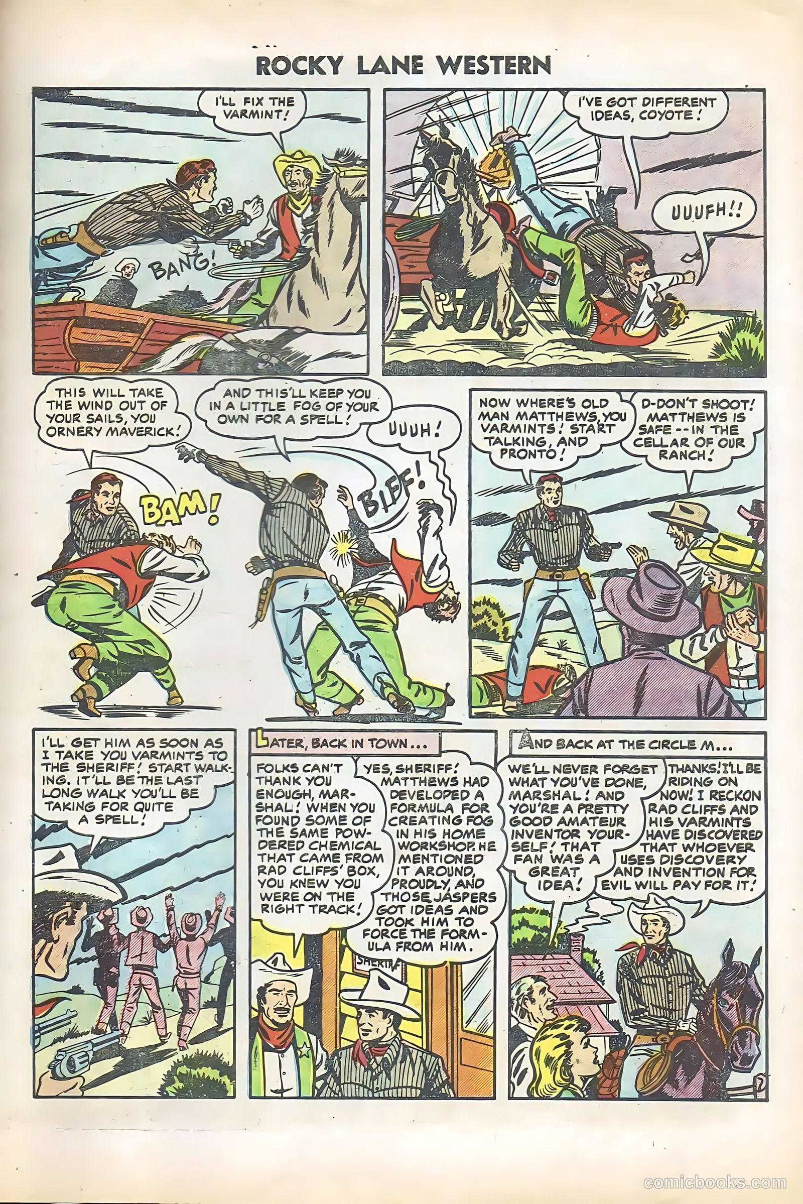 Rocky Lane Western #61 (1954) — page 31 of 36