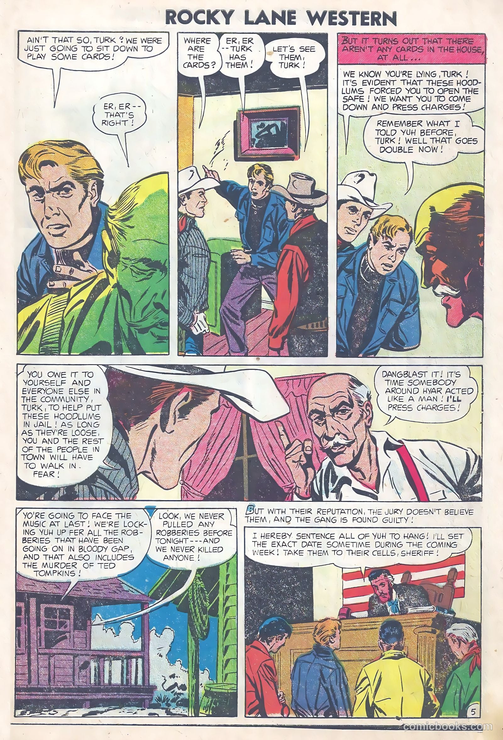 Rocky Lane Western #63 (1954) — page 7 of 36