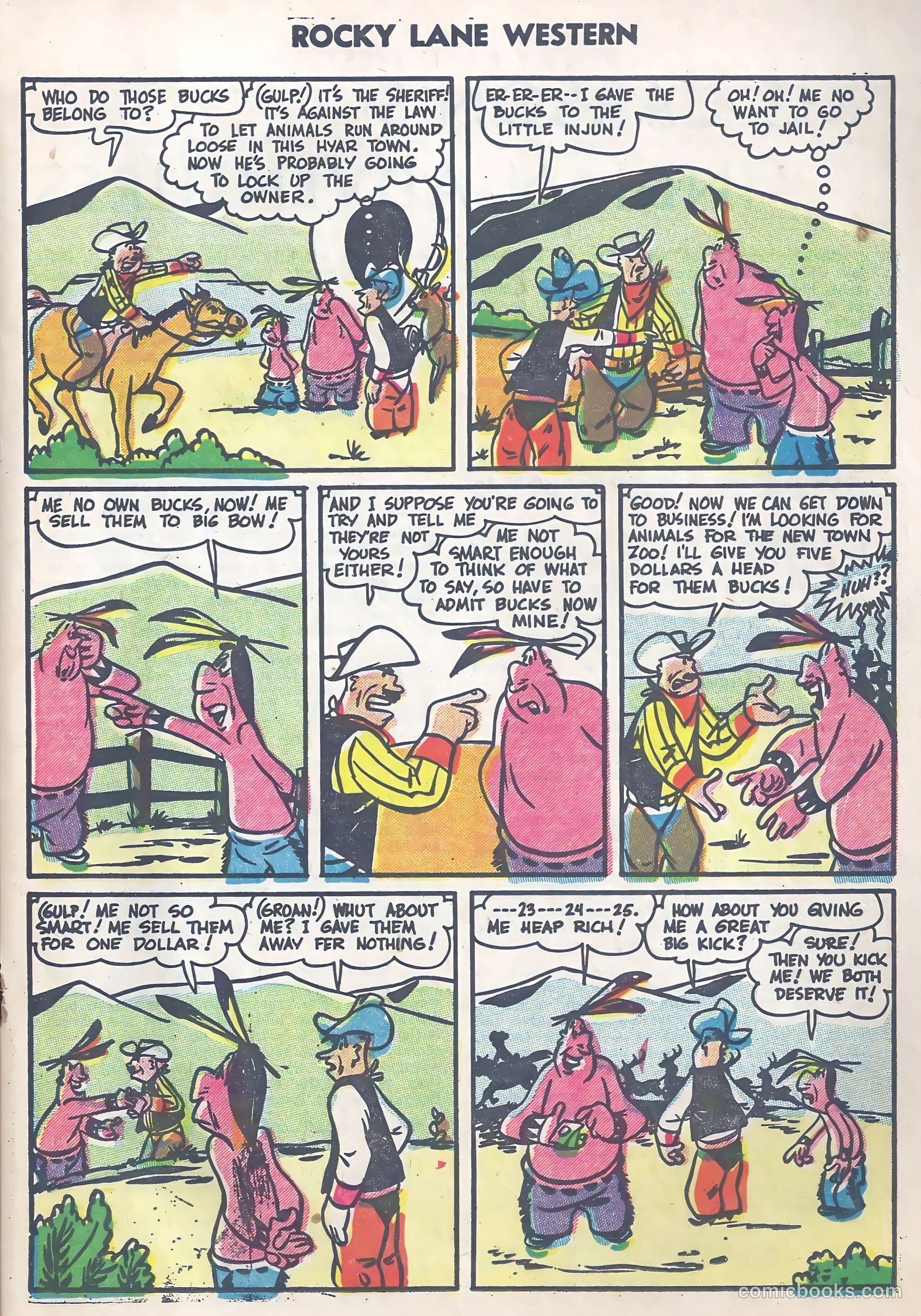 Rocky Lane Western #63 (1954) — page 17 of 36