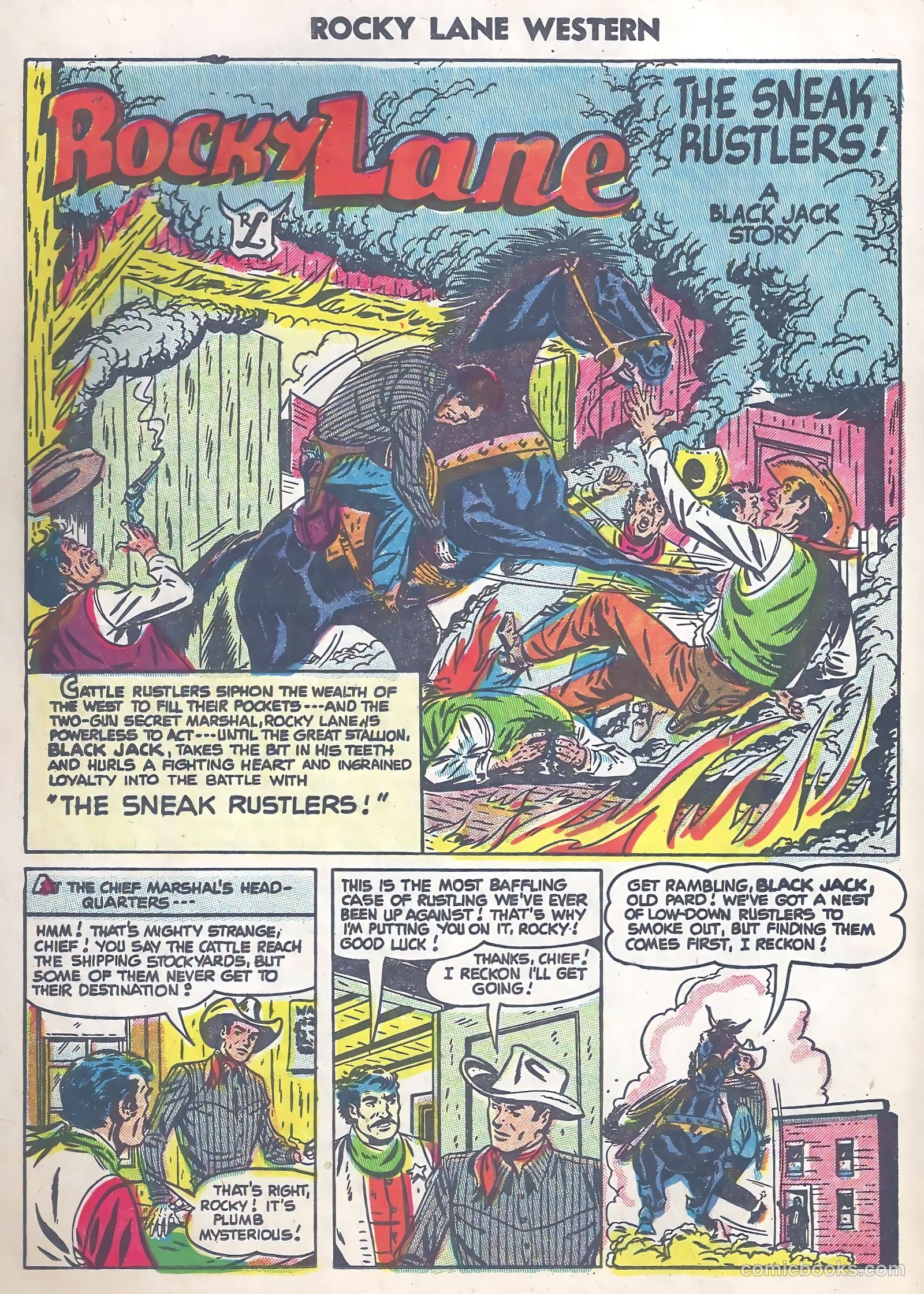 Rocky Lane Western #63 (1954) — page 20 of 36