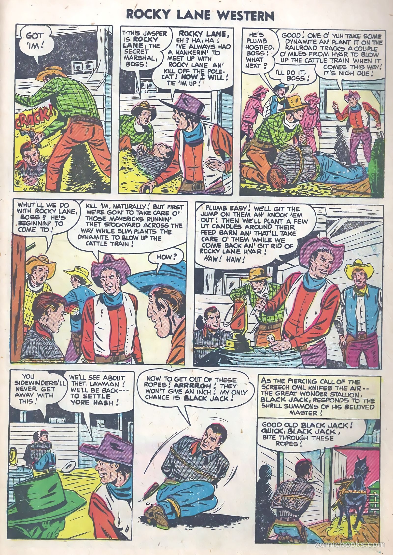 Rocky Lane Western #63 (1954) — page 23 of 36