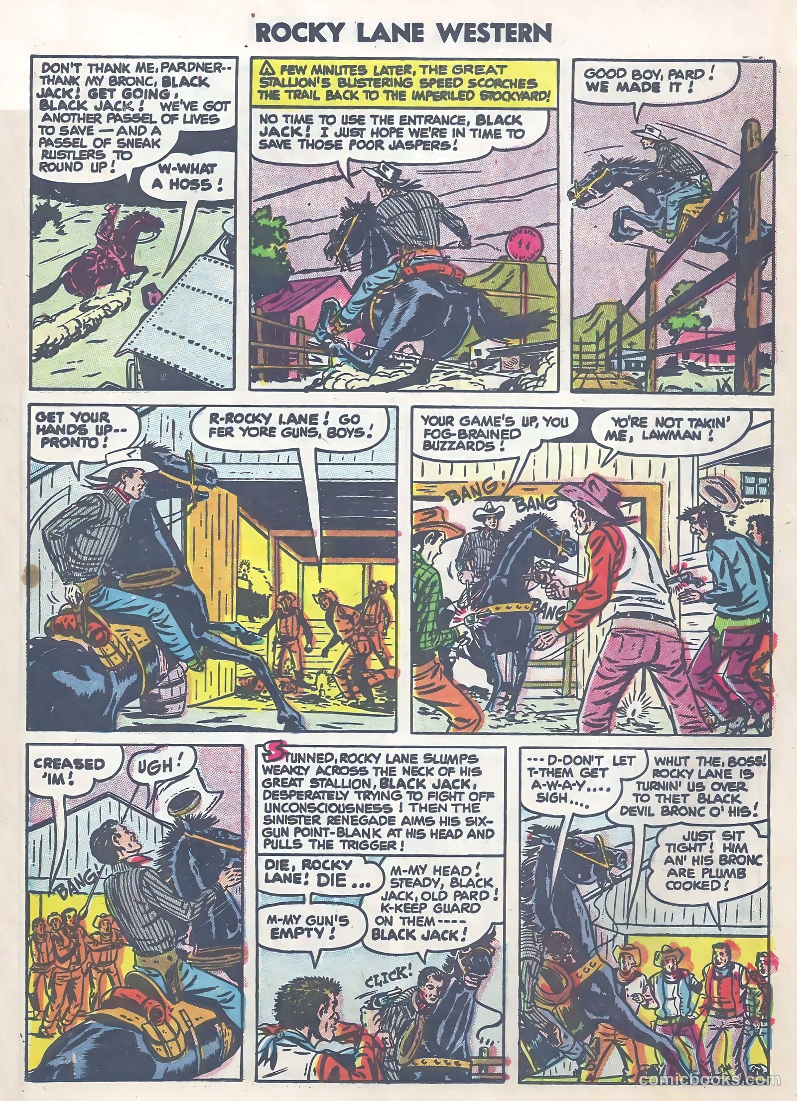 Rocky Lane Western #63 (1954) — page 25 of 36