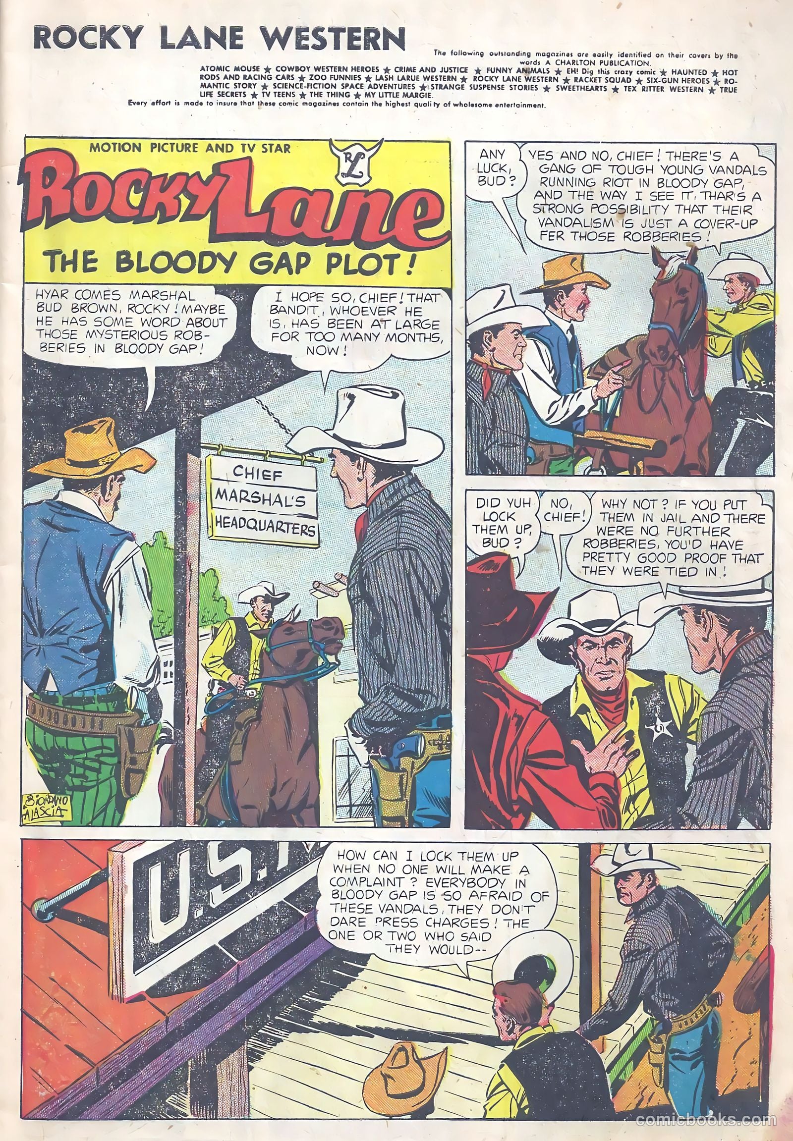 Rocky Lane Western #63 (1954) — page 3 of 37