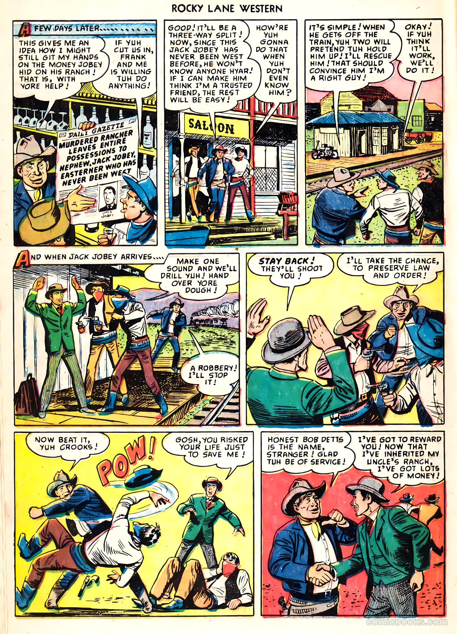 Rocky Lane Western #8 (1949) — page 19 of 50
