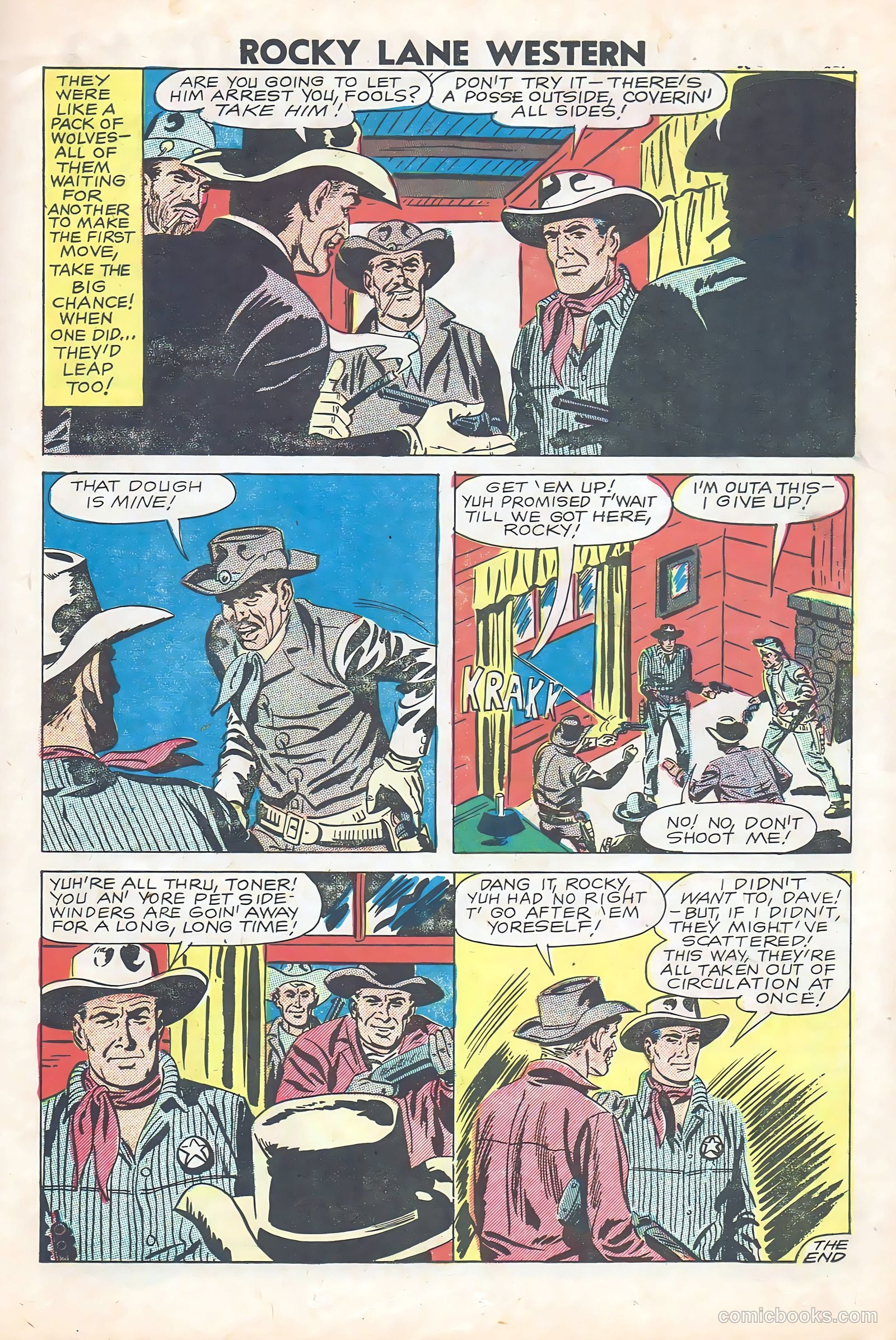 Rocky Lane Western #84 (1953) — page 22 of 35
