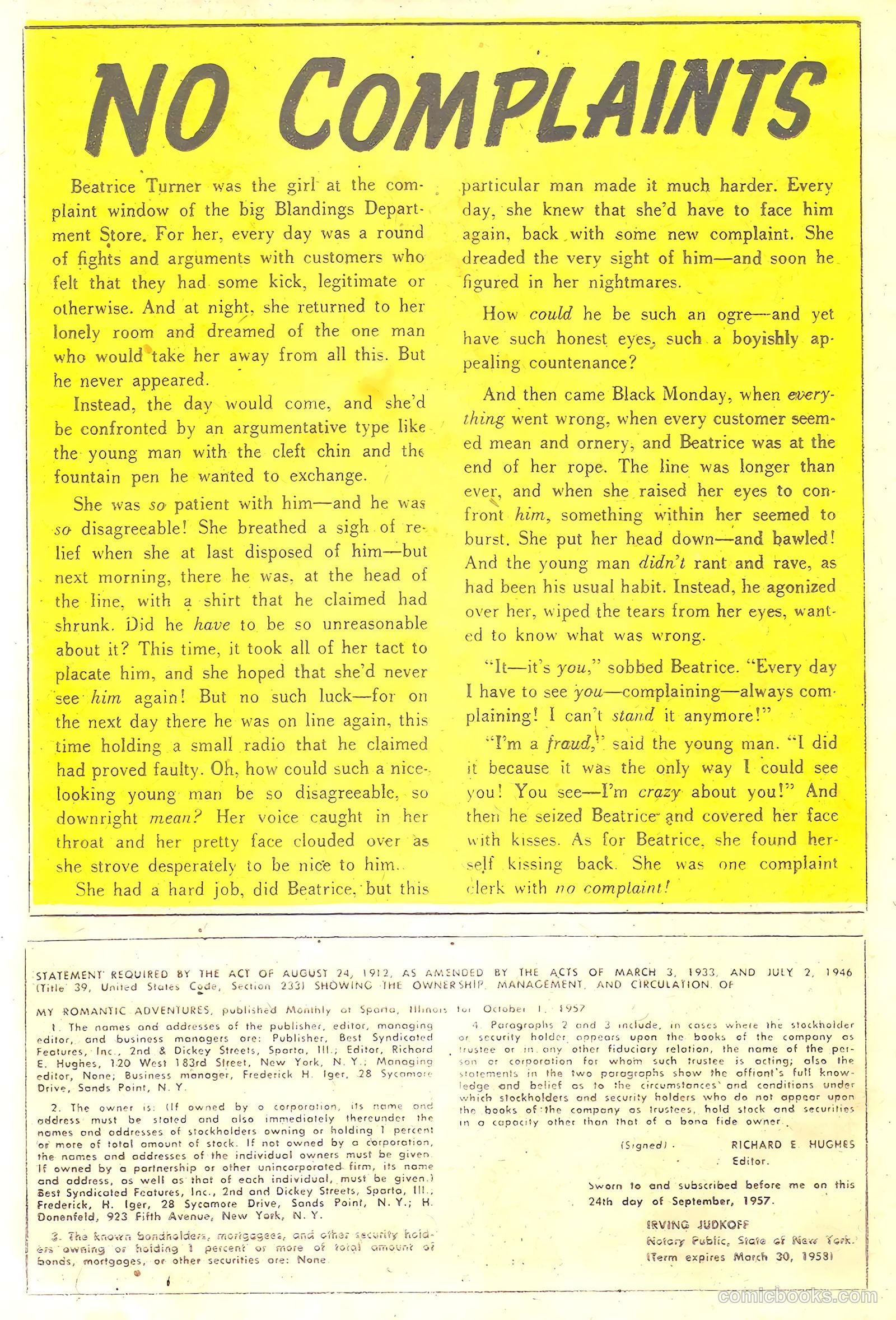 Romantic Adventures #8 (1950) — page 26 of 36