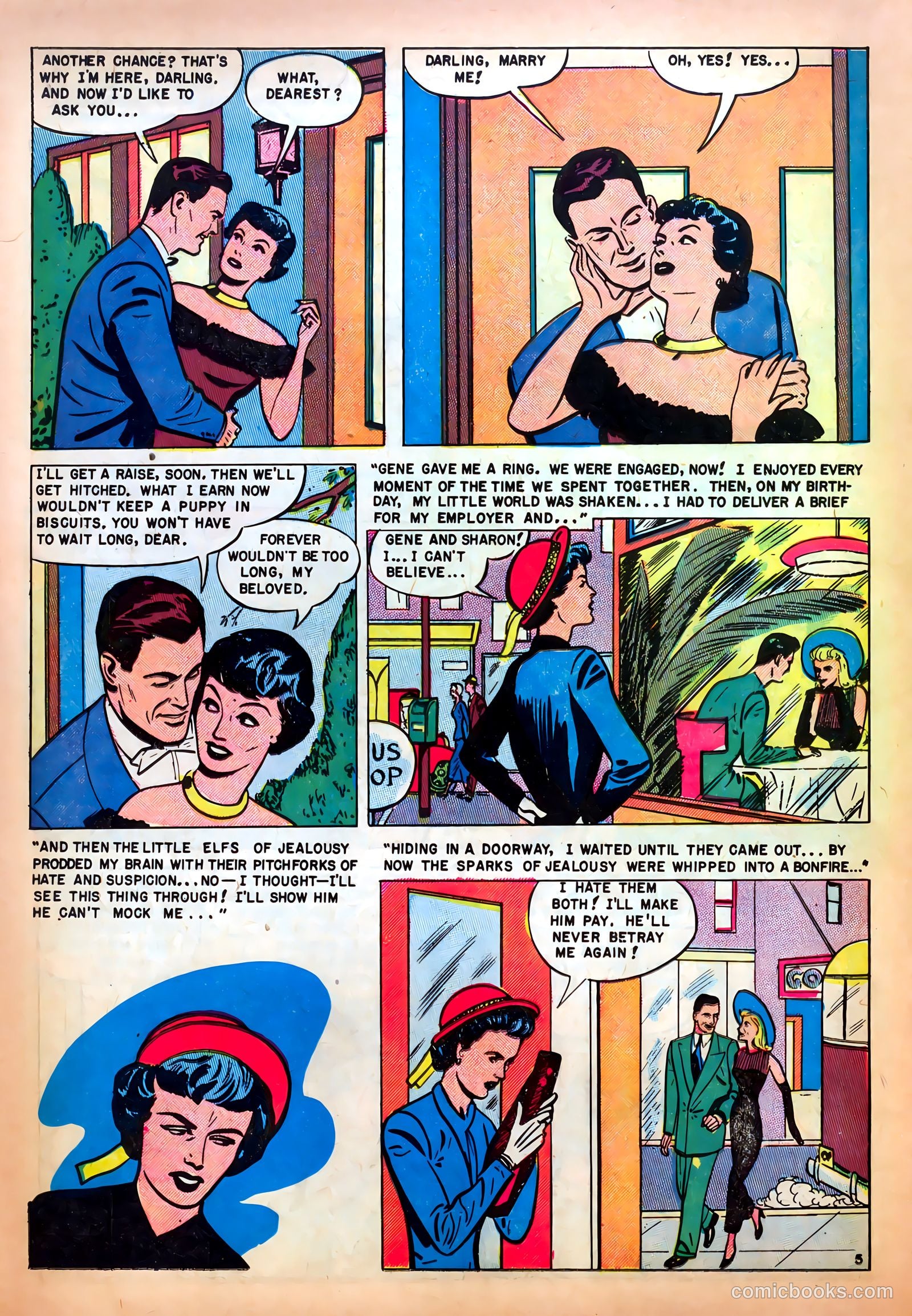 Romantic Confessions #5 (1950) — page 36 of 52