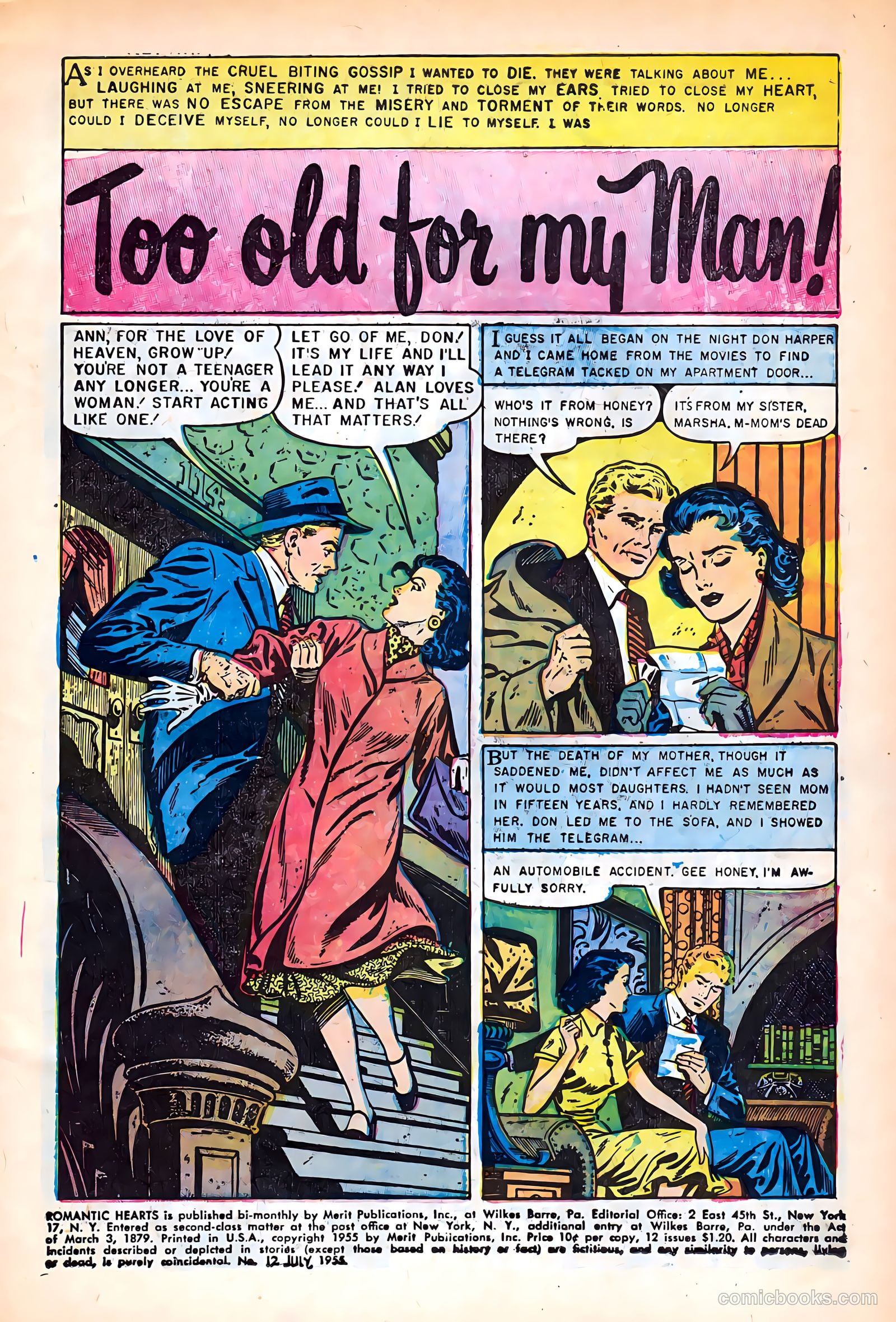 Romantic Hearts #12 (1955) — page 3 of 36