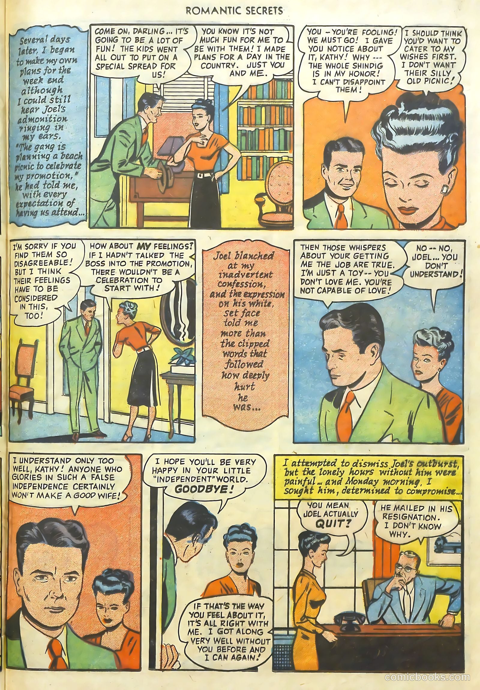 Romantic Secrets #13 (1950) — page 34 of 37