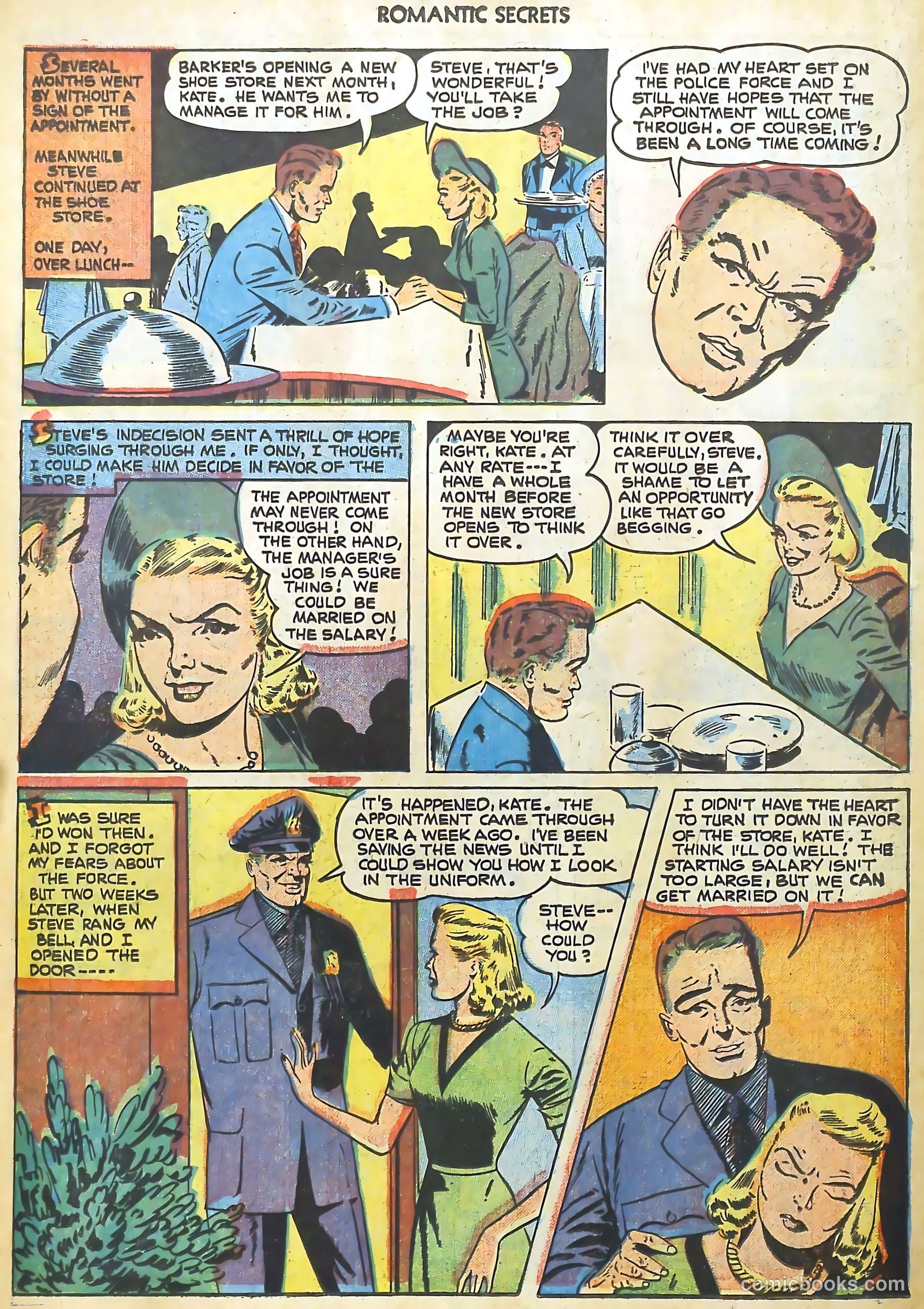 Romantic Secrets #25 (1951) — page 32 of 36