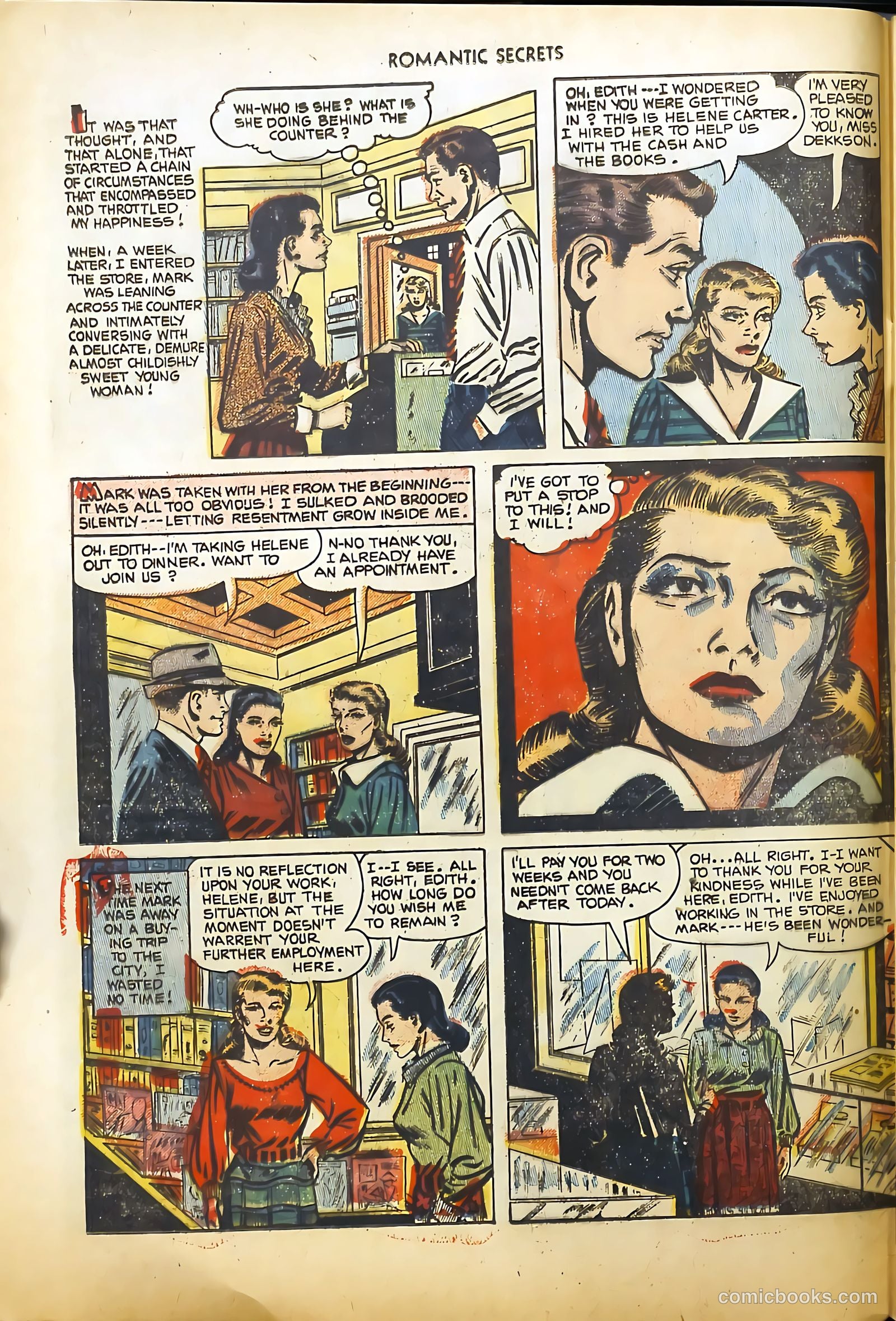 Romantic Secrets #30 (1952) — page 6 of 36