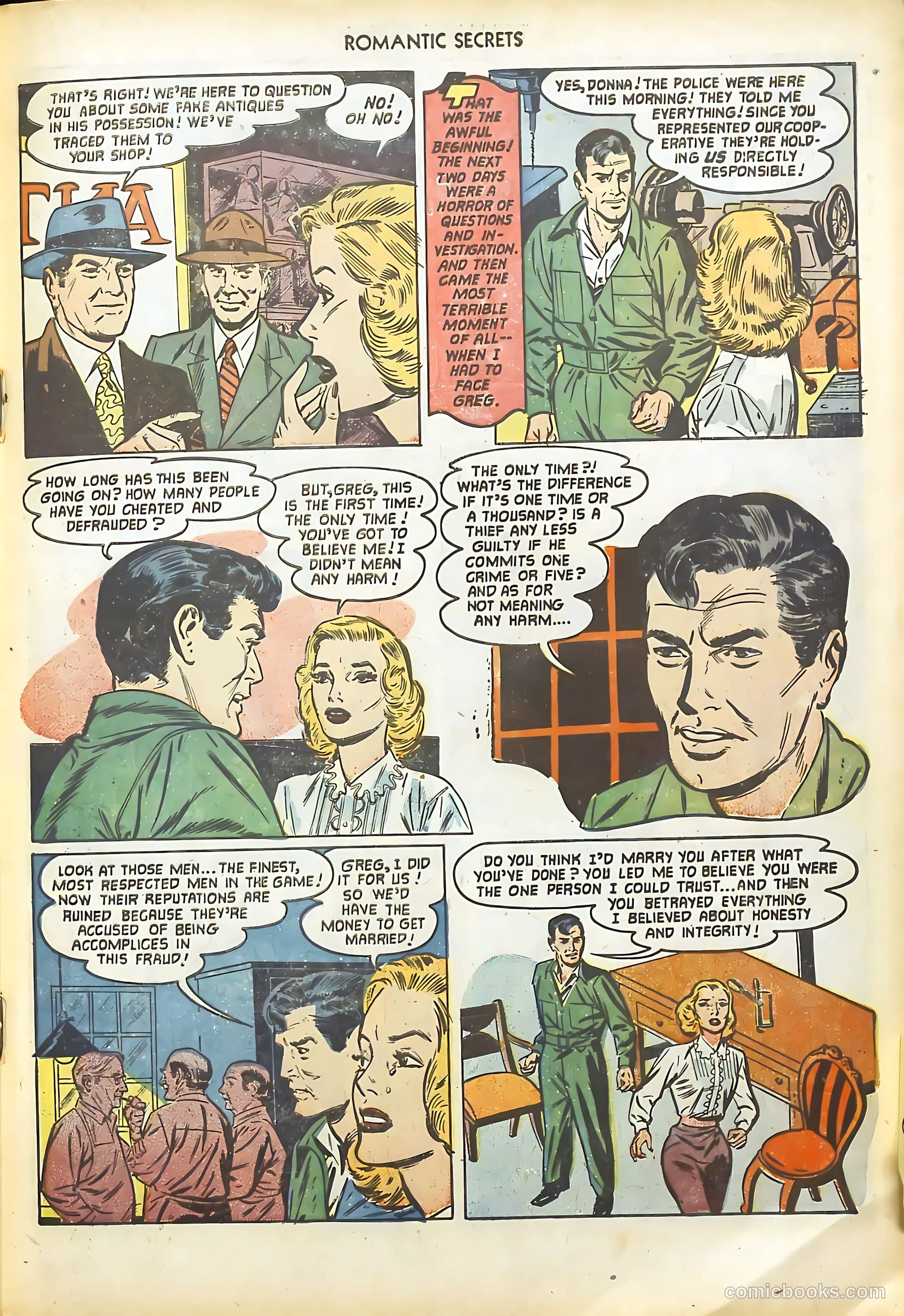 Romantic Secrets #31 (1952) — page 19 of 36