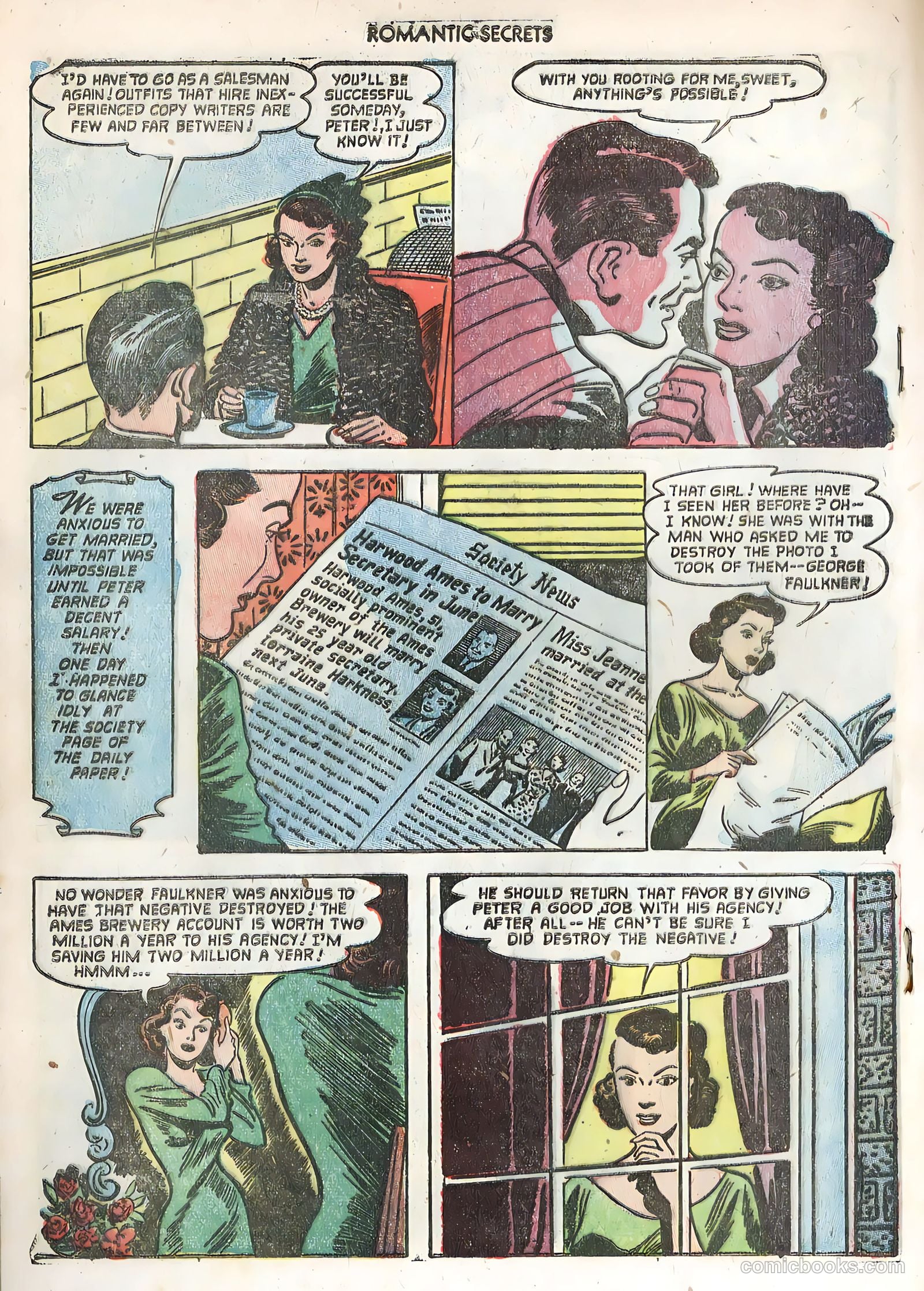Romantic Secrets #37 (1952) — page 16 of 36