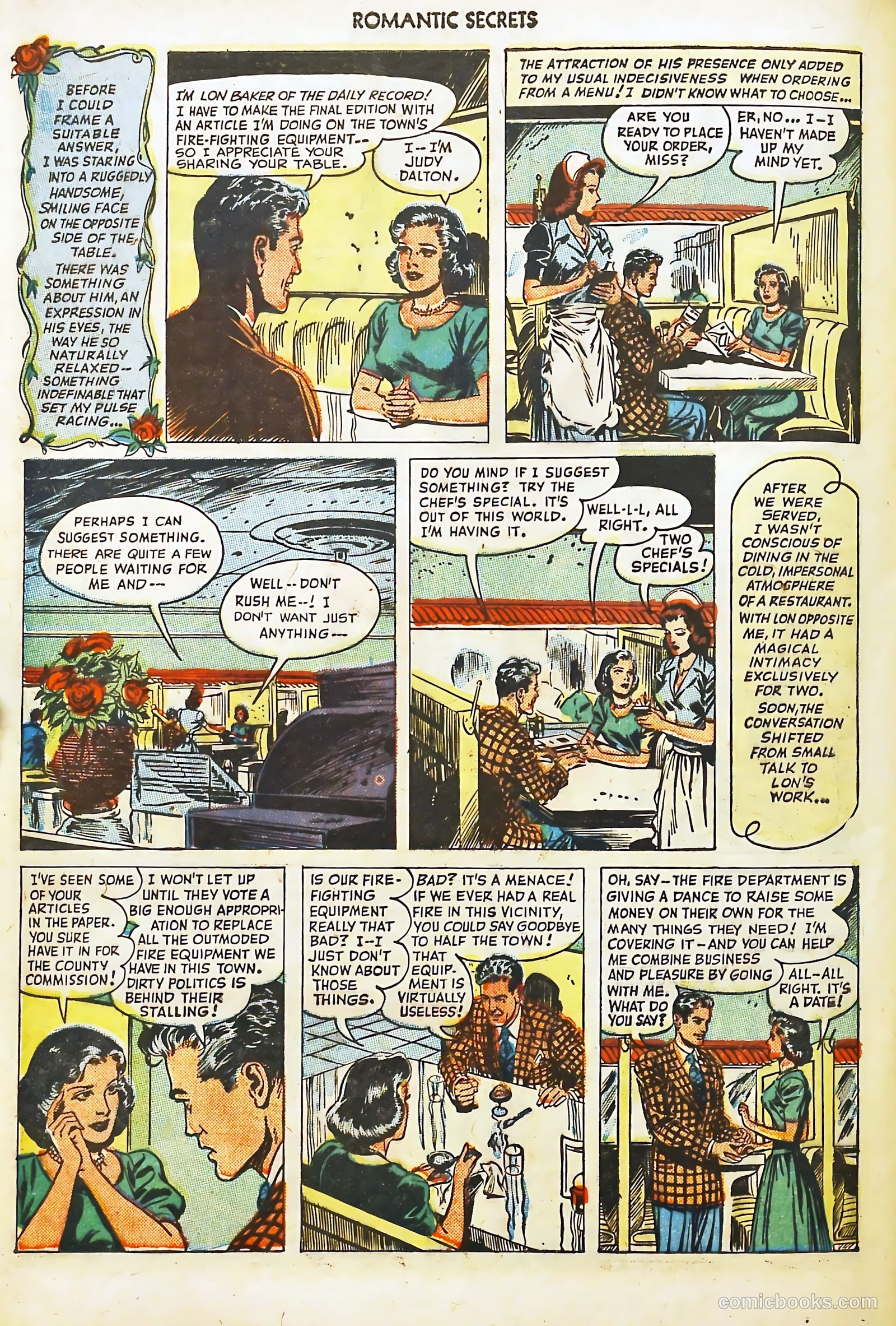 Romantic Secrets #4 (1950) — page 34 of 52