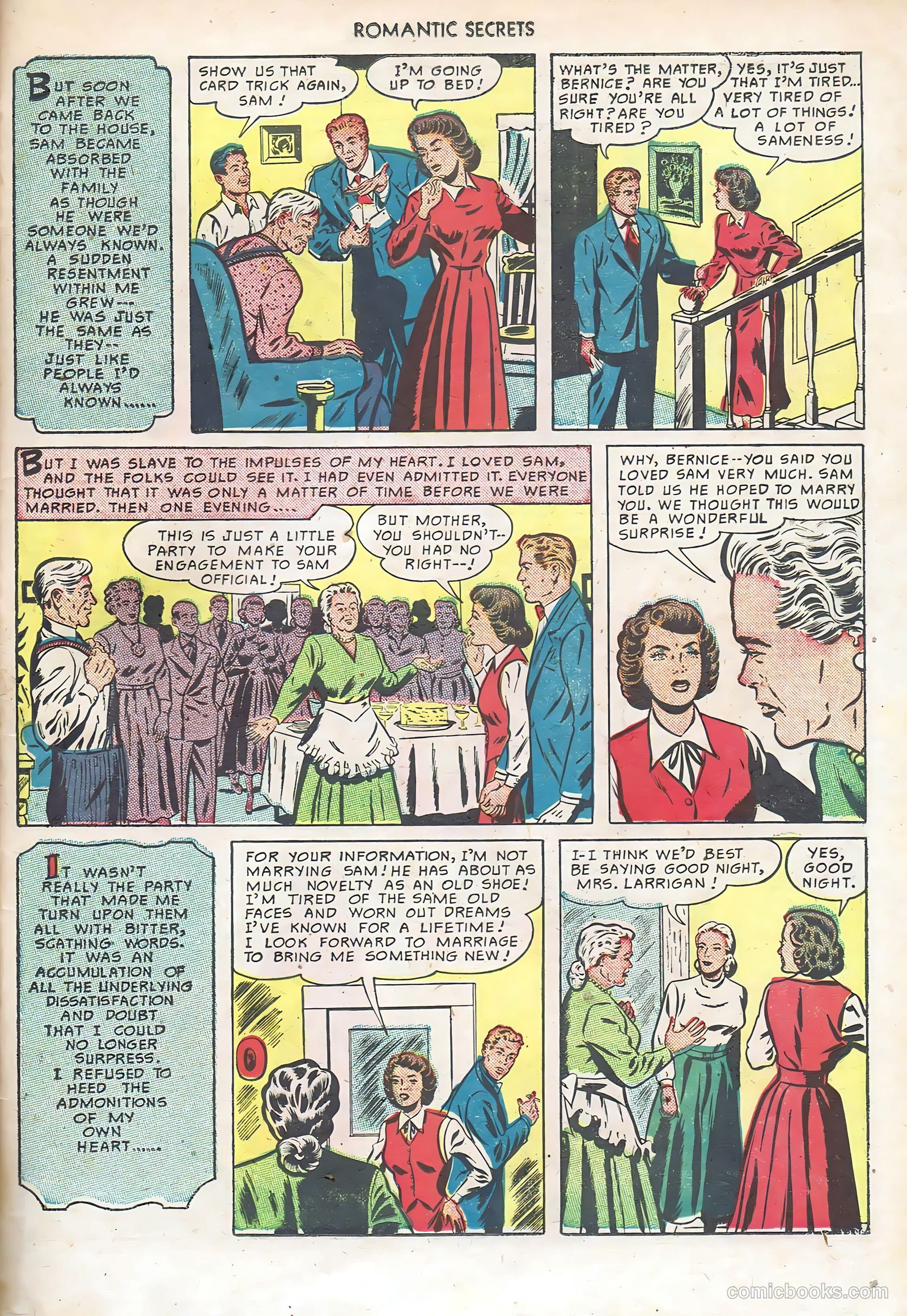 Romantic Secrets #6 (1956) — page 45 of 52