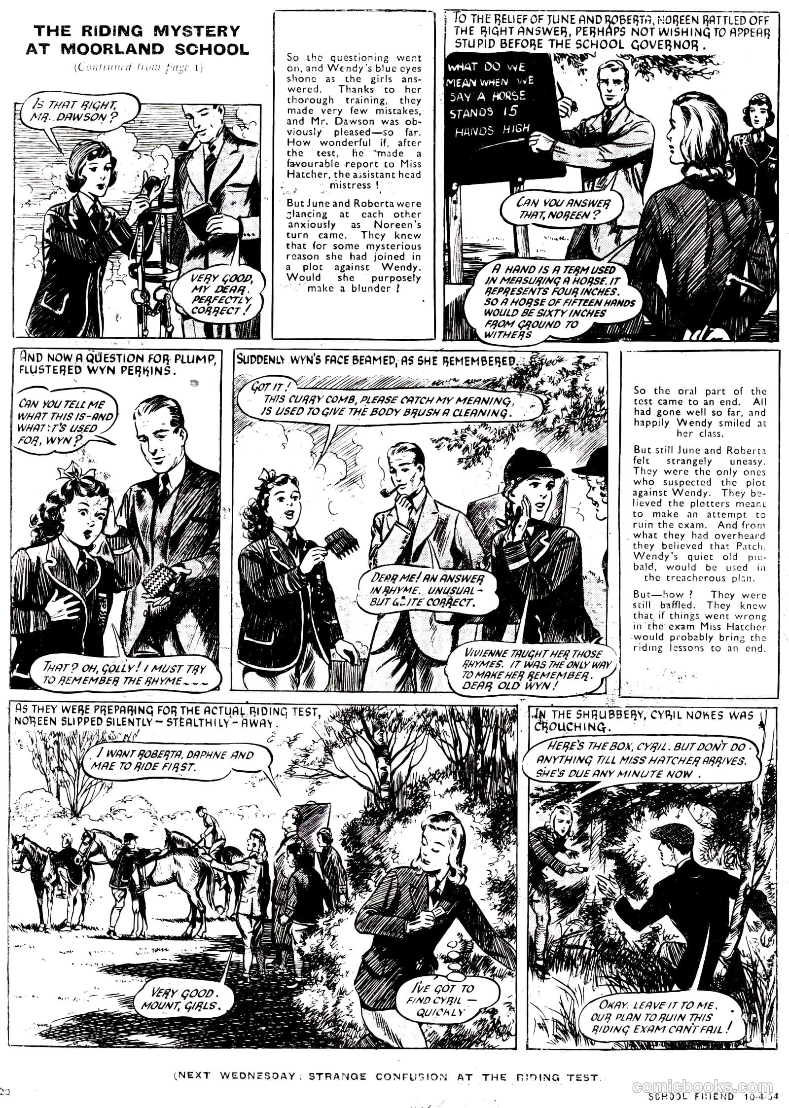 School Friend #204 (1954) — page 20 of 20