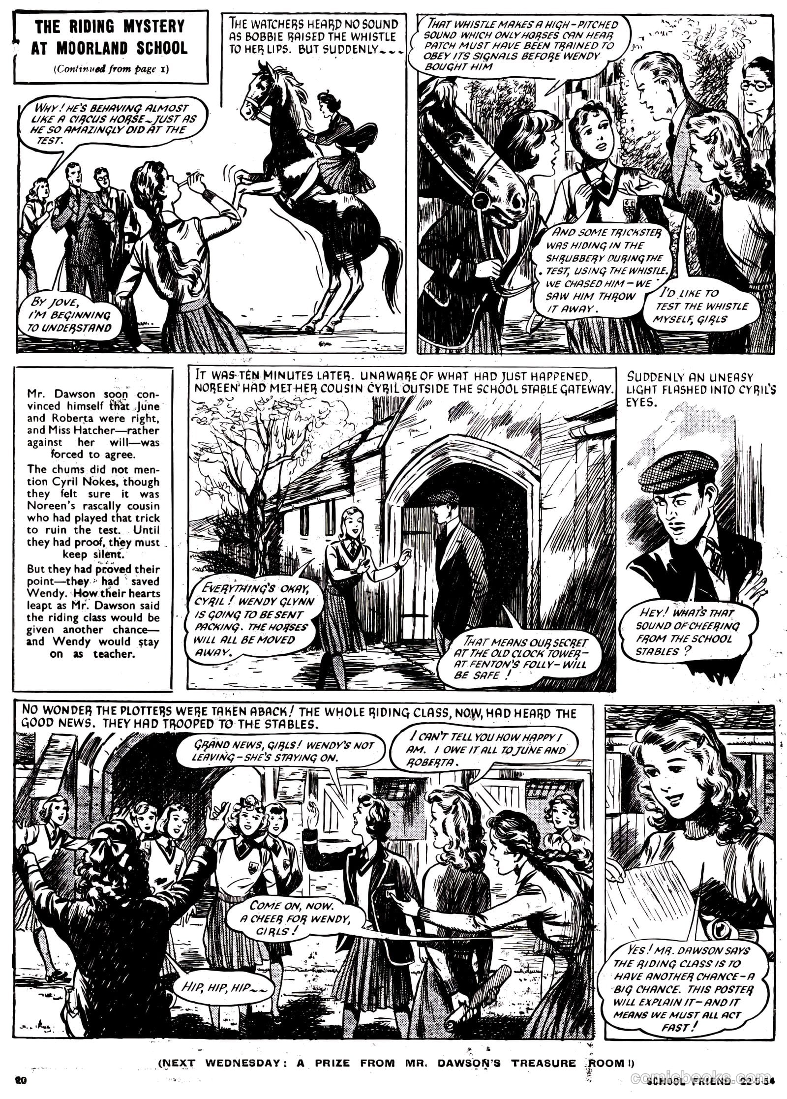 School Friend #210 (1954) — page 20 of 20