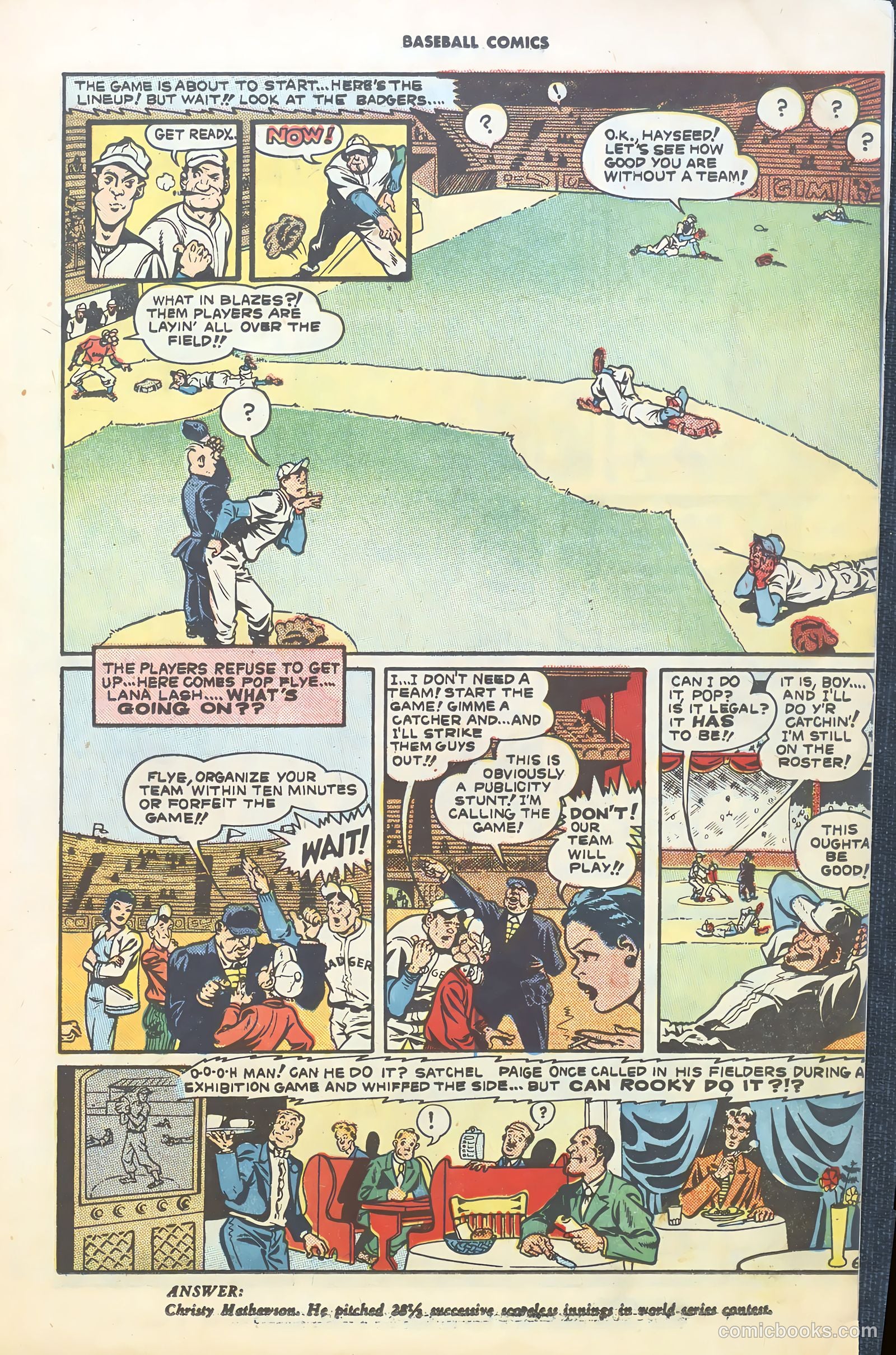 Baseball Comics #1 (1991) — page 11 of 36