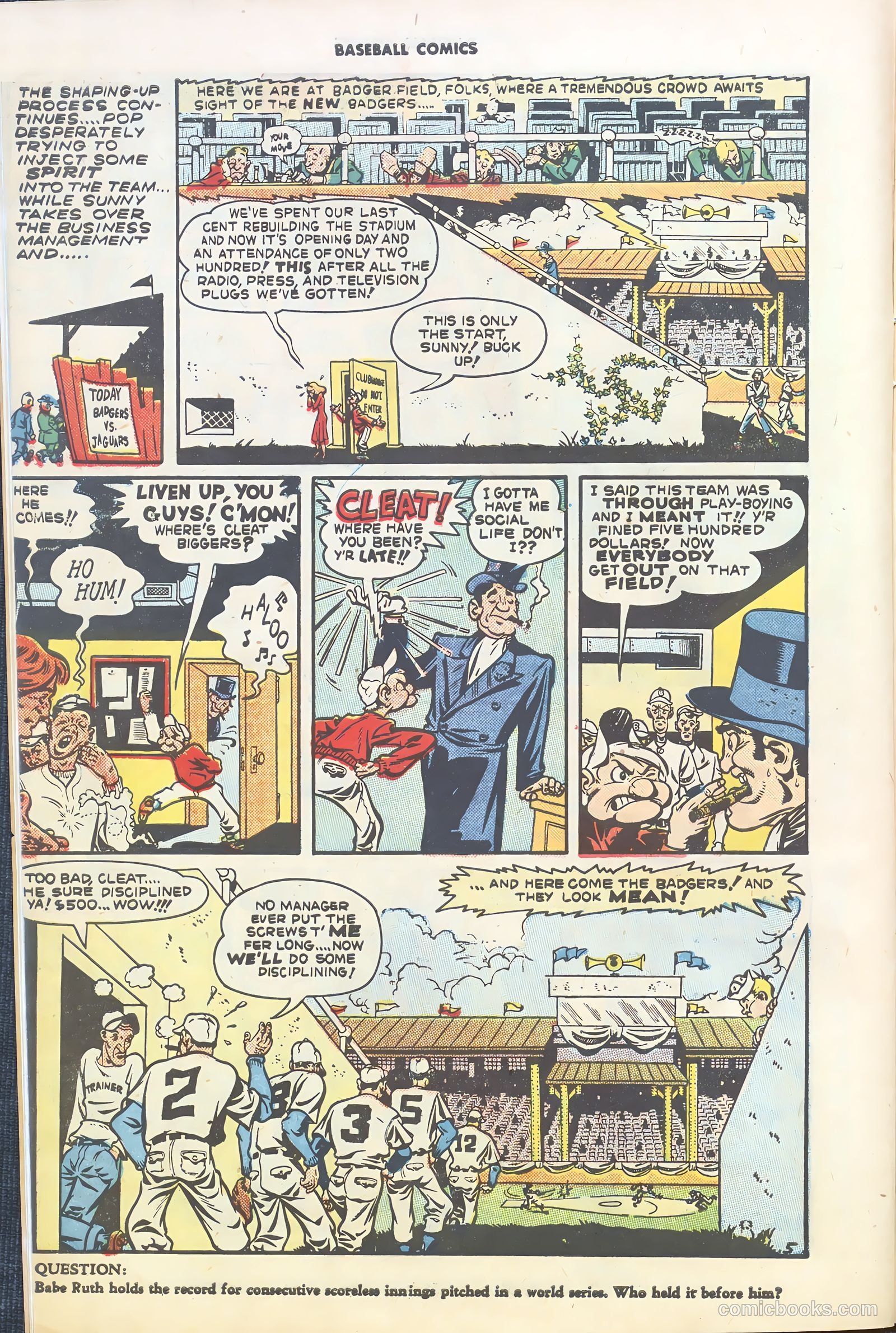 Baseball Comics #1 (1992) — page 10 of 36