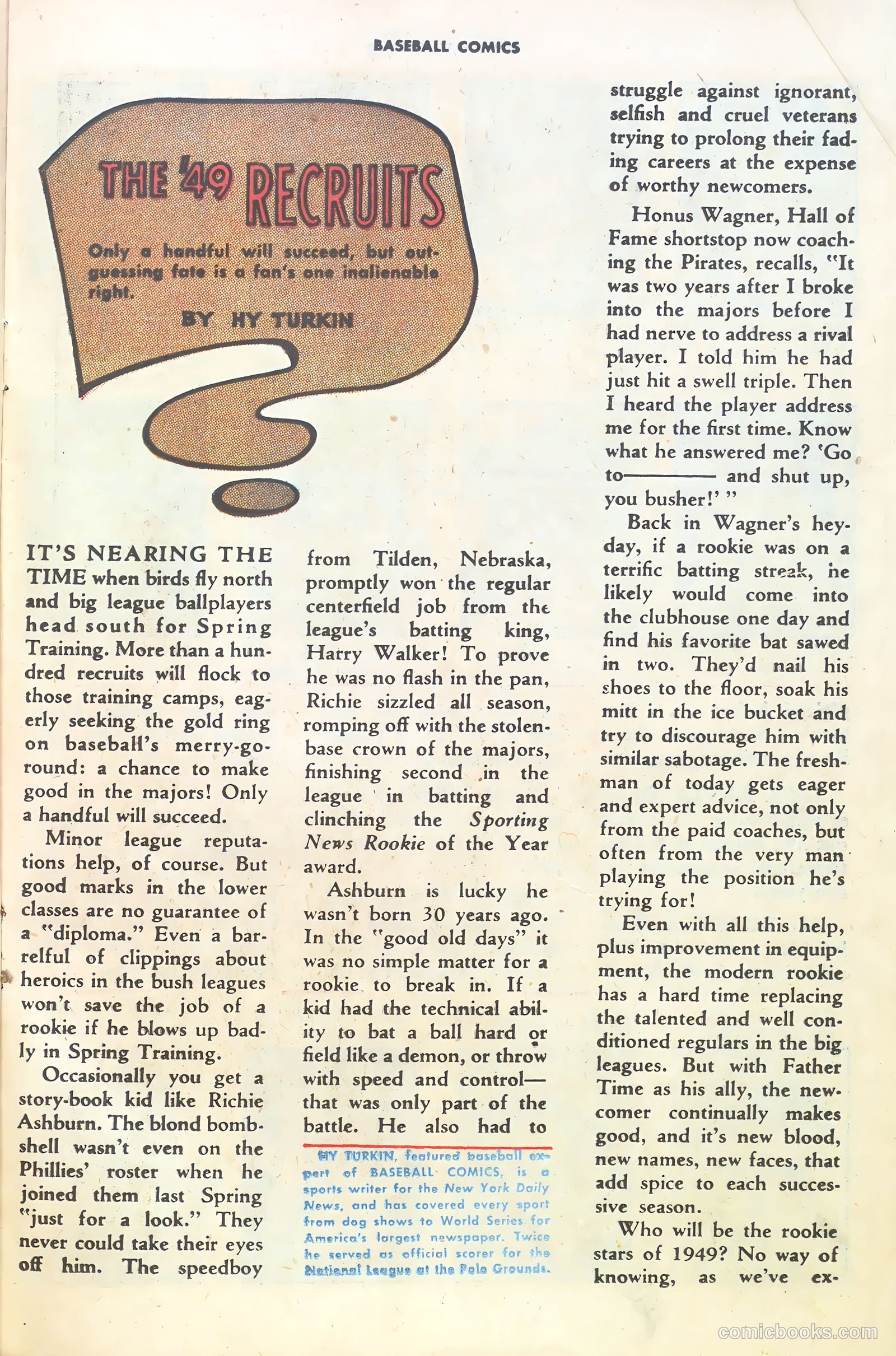 Baseball Comics #1 (1992) — page 15 of 36