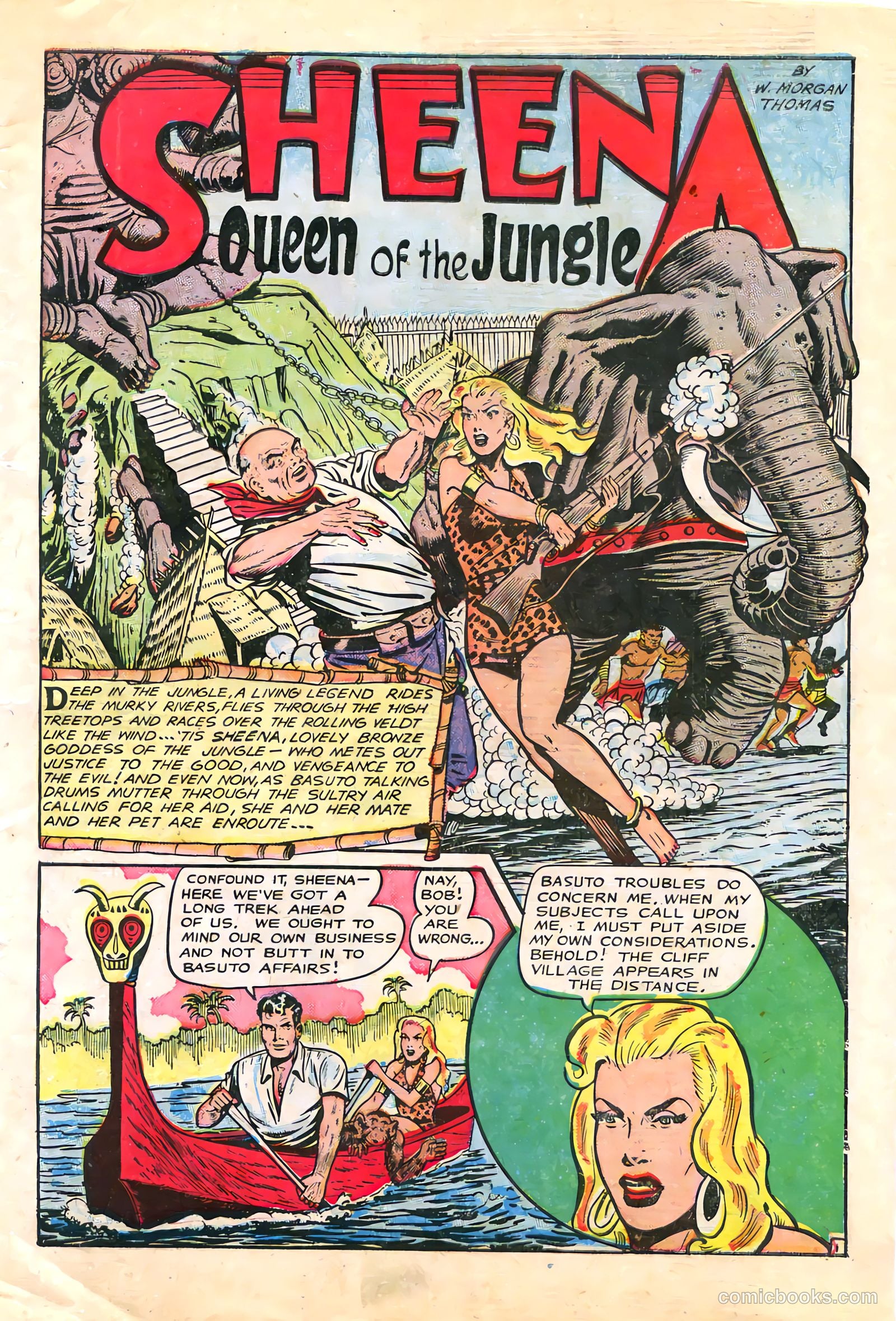 Sheena, Queen of the Jungle #6 (1950, Real Adventures Pub. Co., Inc.) — page 3 of 52