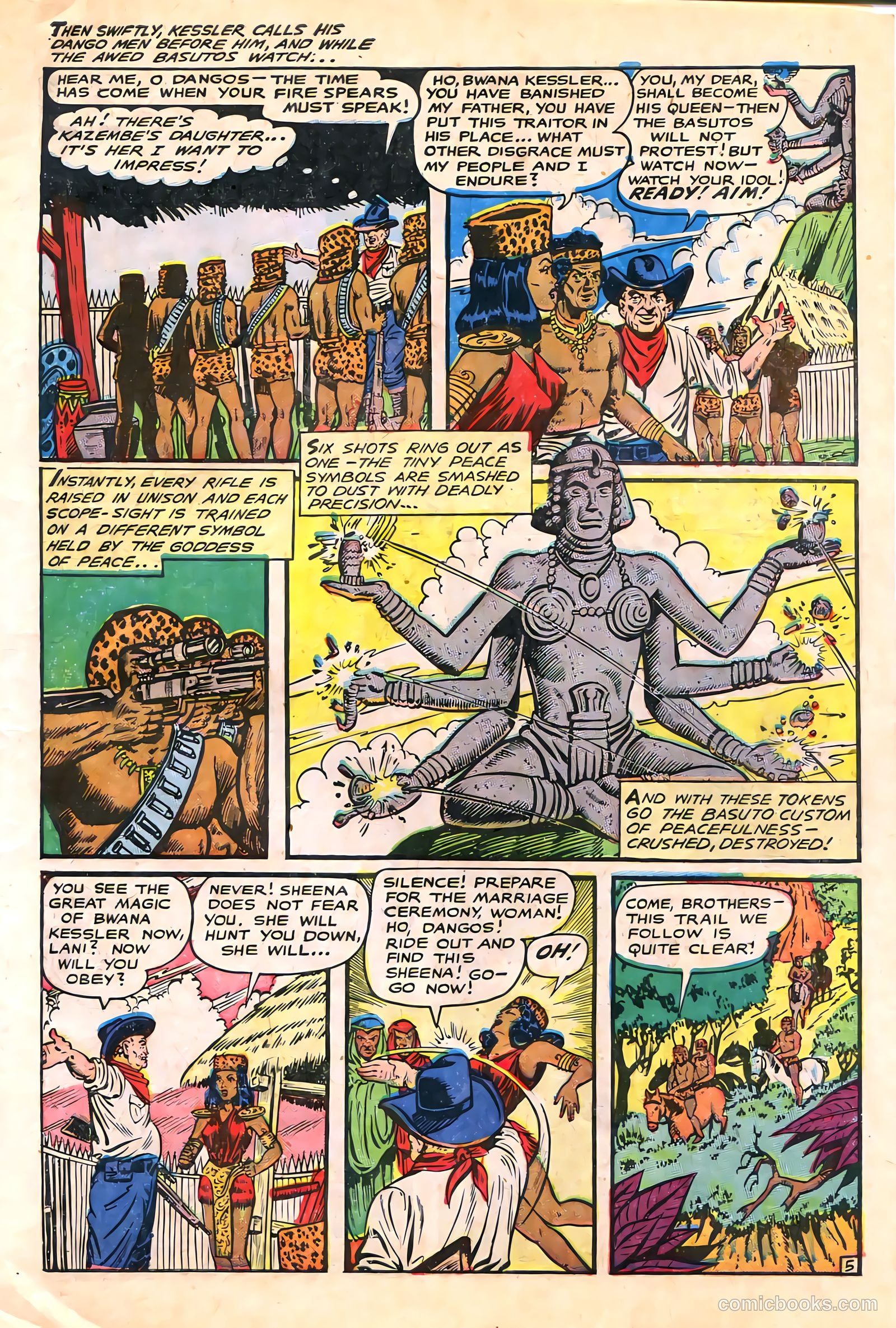Sheena, Queen of the Jungle #6 (1950, Real Adventures Pub. Co., Inc.) — page 7 of 52