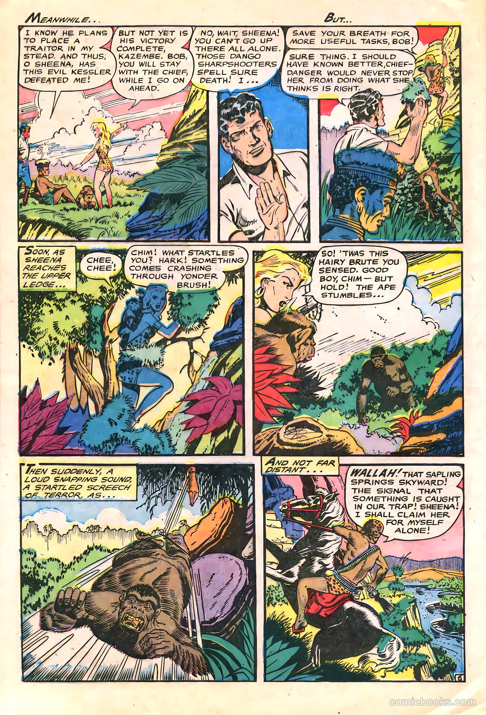 Sheena, Queen of the Jungle #6 (1950, Real Adventures Pub. Co., Inc.) — page 8 of 52