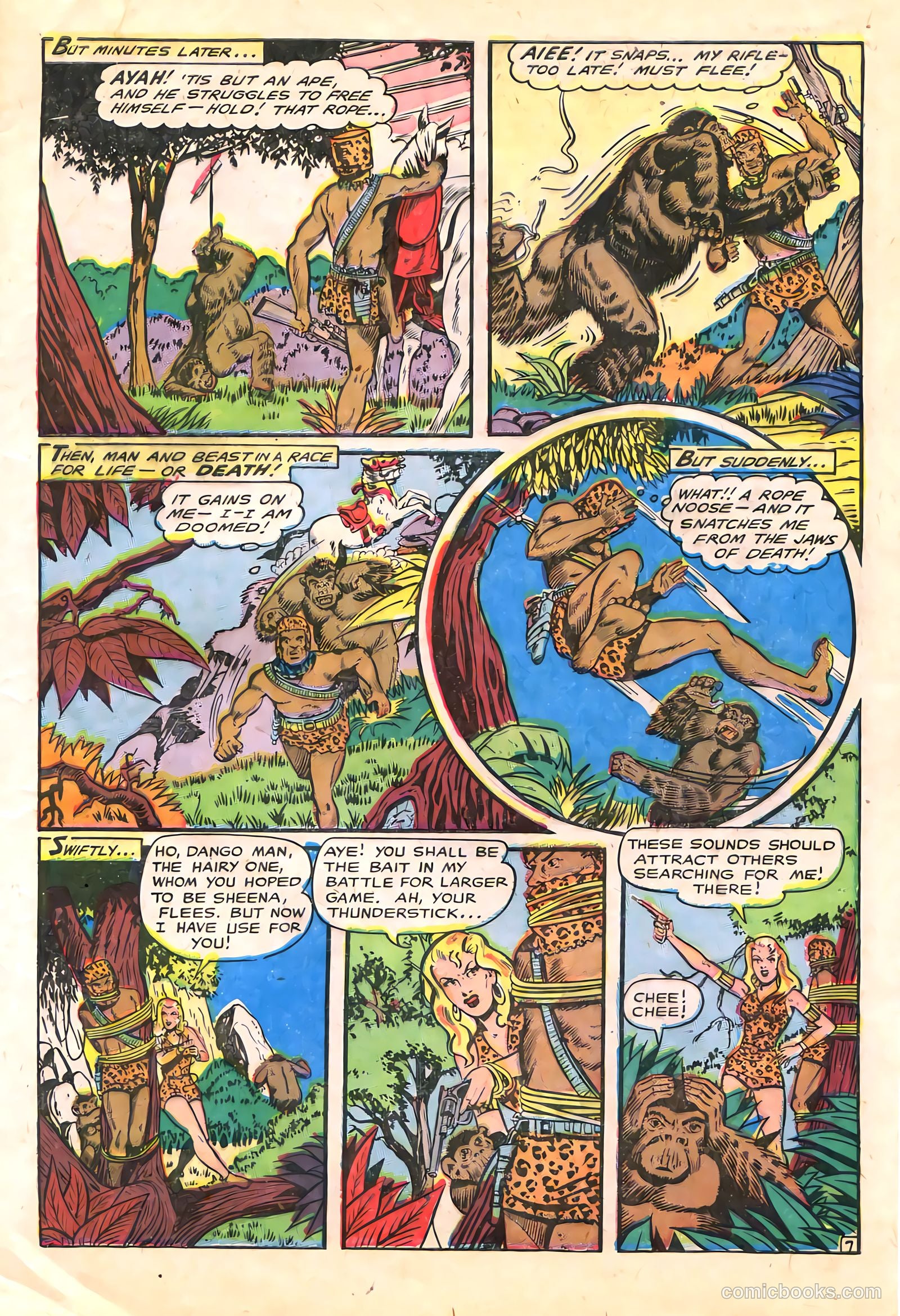 Sheena, Queen of the Jungle #6 (1950, Real Adventures Pub. Co., Inc.) — page 9 of 52