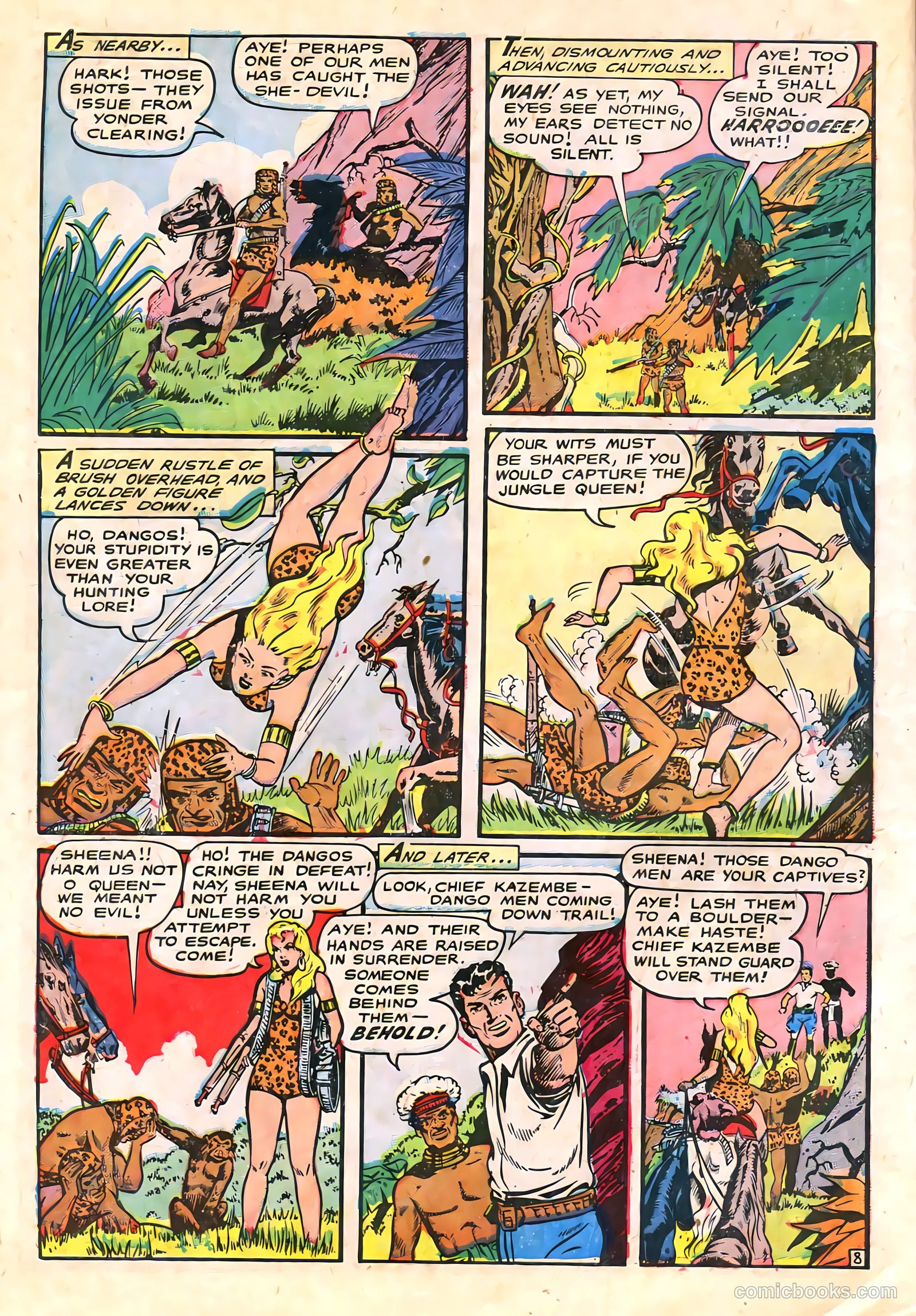 Sheena, Queen of the Jungle #6 (1950, Real Adventures Pub. Co., Inc.) — page 10 of 52