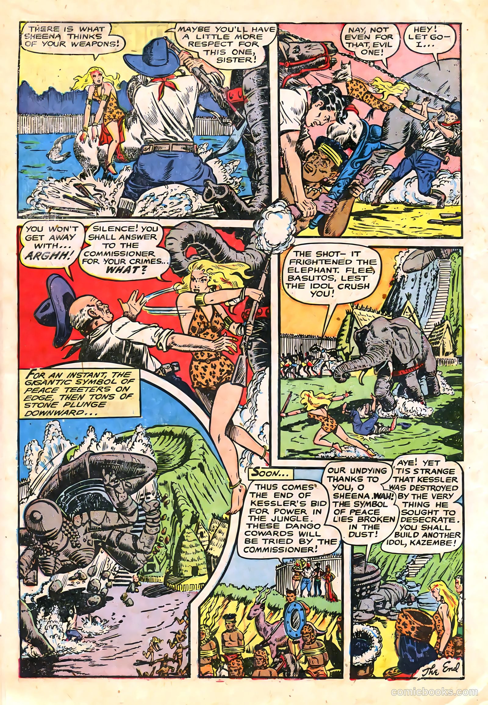 Sheena, Queen of the Jungle #6 (1950, Real Adventures Pub. Co., Inc.) — page 12 of 52