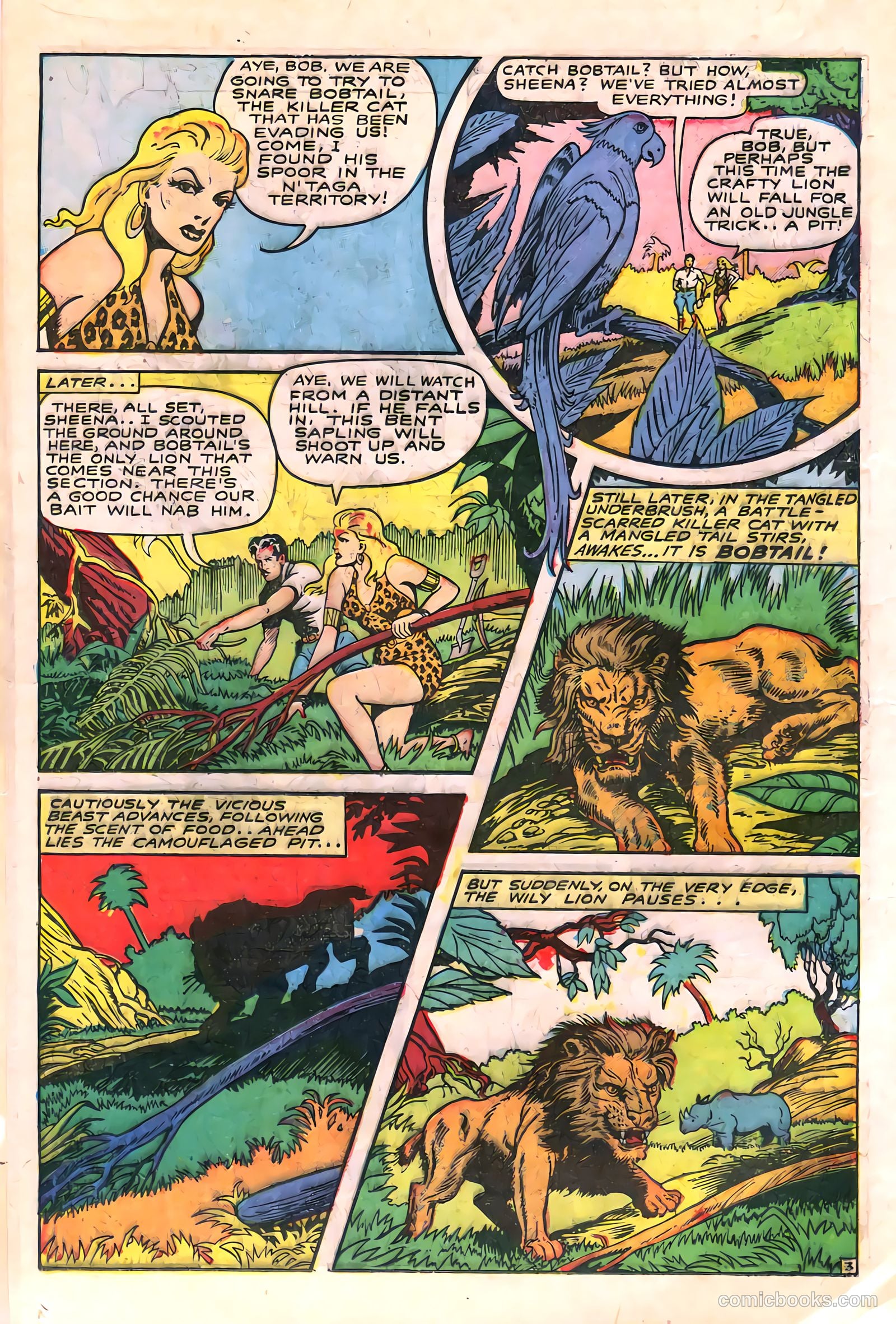 Sheena, Queen of the Jungle #6 (1950, Real Adventures Pub. Co., Inc.) — page 16 of 52